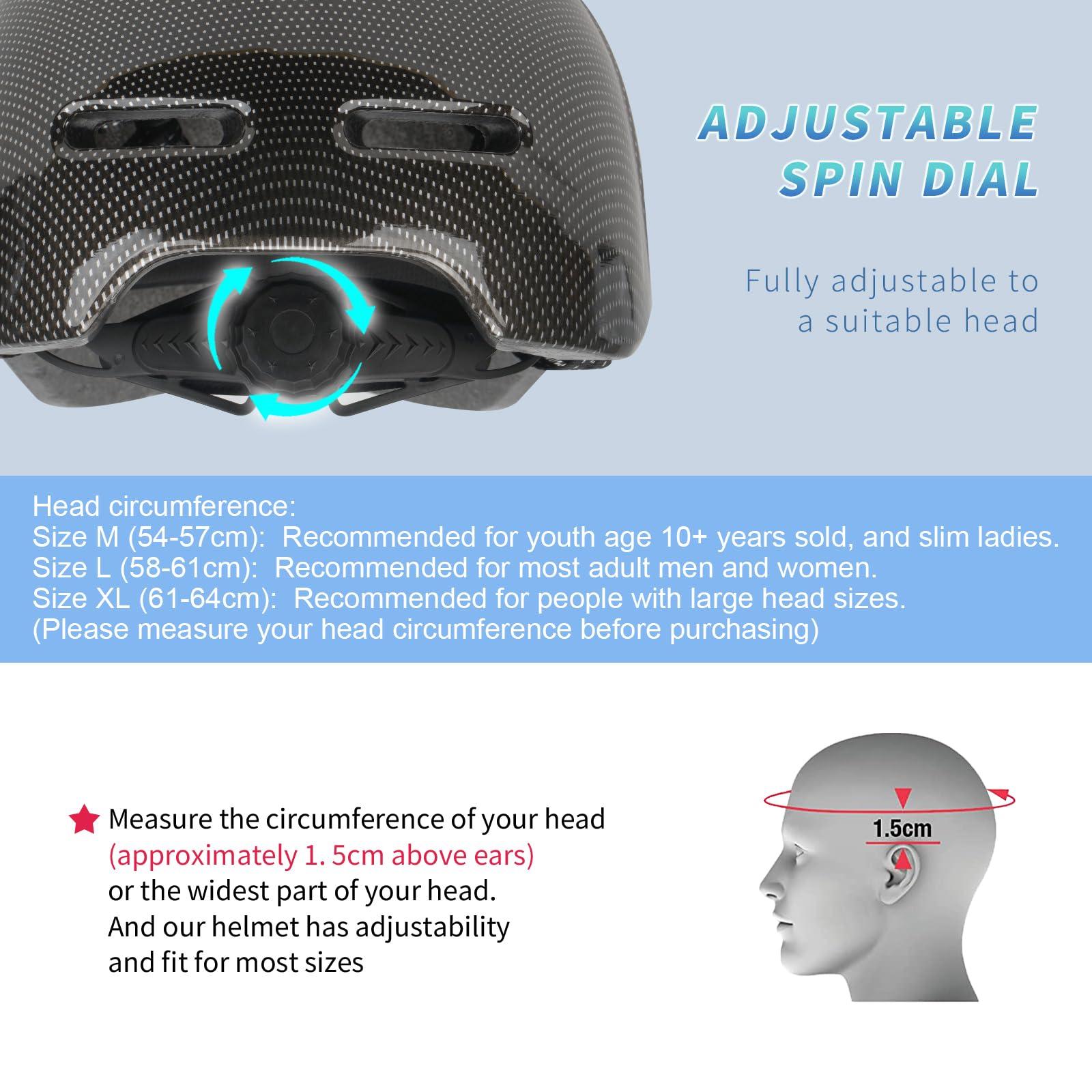 Gudook Gudook Adult Bike Helmets for Men - Women Bicycle Helmet - Certified Comfort Lightweight Adjustable Baseball Cap Style Cycling Helmet for Urban Commuter Road Biking Scooter