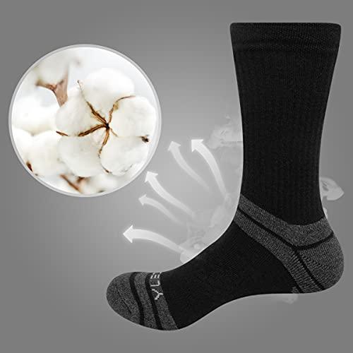 YUEDGE YUEDGE 5 Packs Men's Antiskid Wicking Outdoor Multi Performance Hiking Cushion Socks, Men shoe 7-10.5 US Size