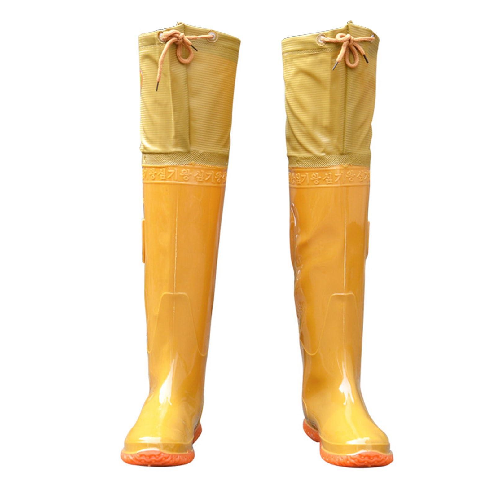 JCWGLY JCWGLY Outdoor Hip Waders Boots for Men Women Waterproof Wading Hip Boots Rain Boots for Fishing Hunting Lightweight Non-Slip(8)