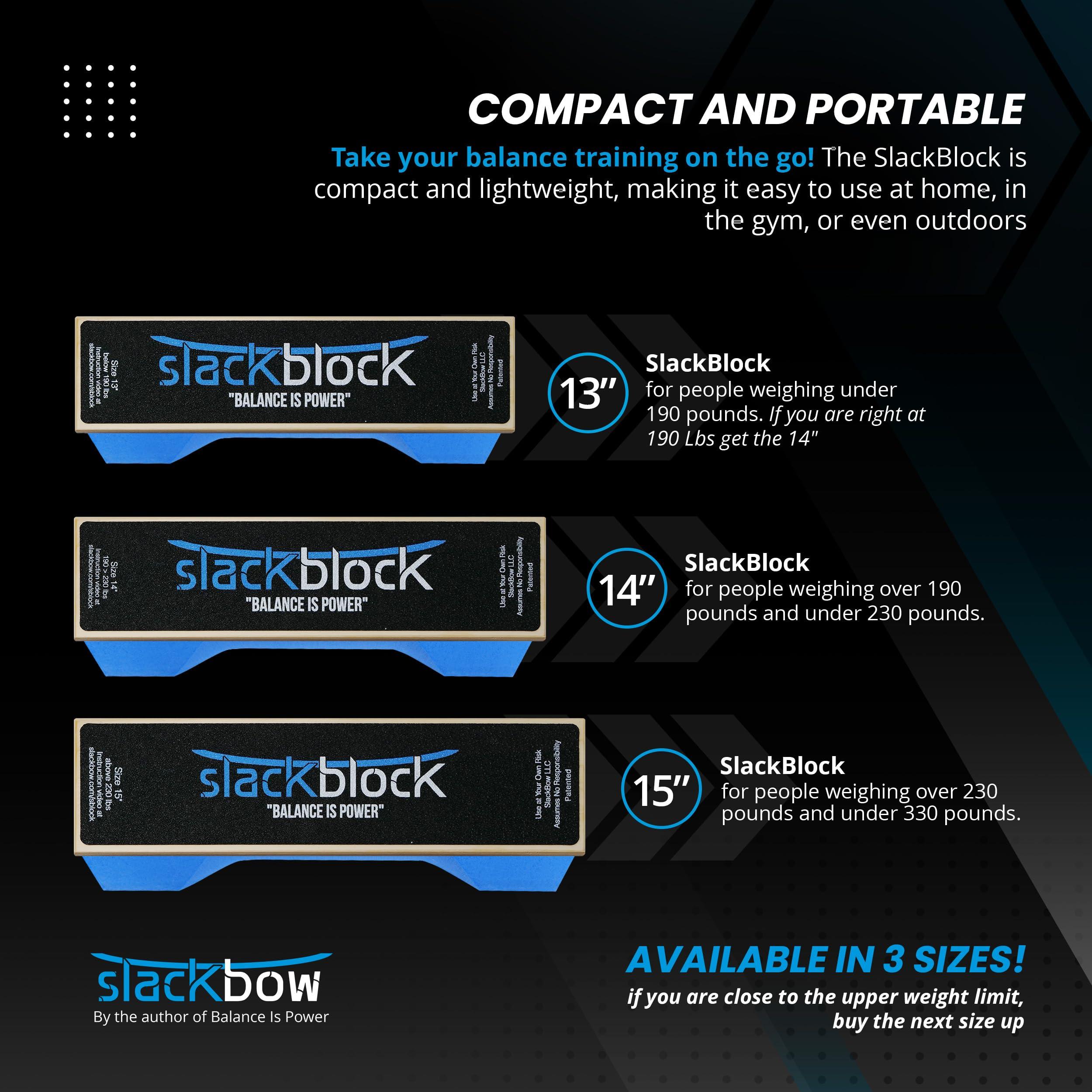 SlackBow SlackBow SlackBlock Athletic Balance Trainer Improve Balance, Stability, and Athletic Performance Condition Your Body and Prevent Injury - Compact and Portable 13