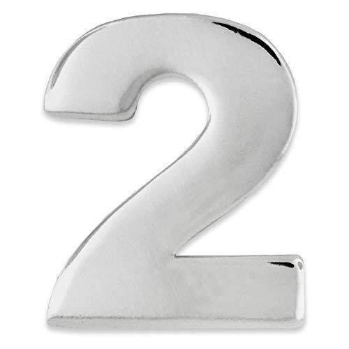 PinMart PinMarts Number Two 2 Lapel Pin Anniversary Birthday Number Jewelry