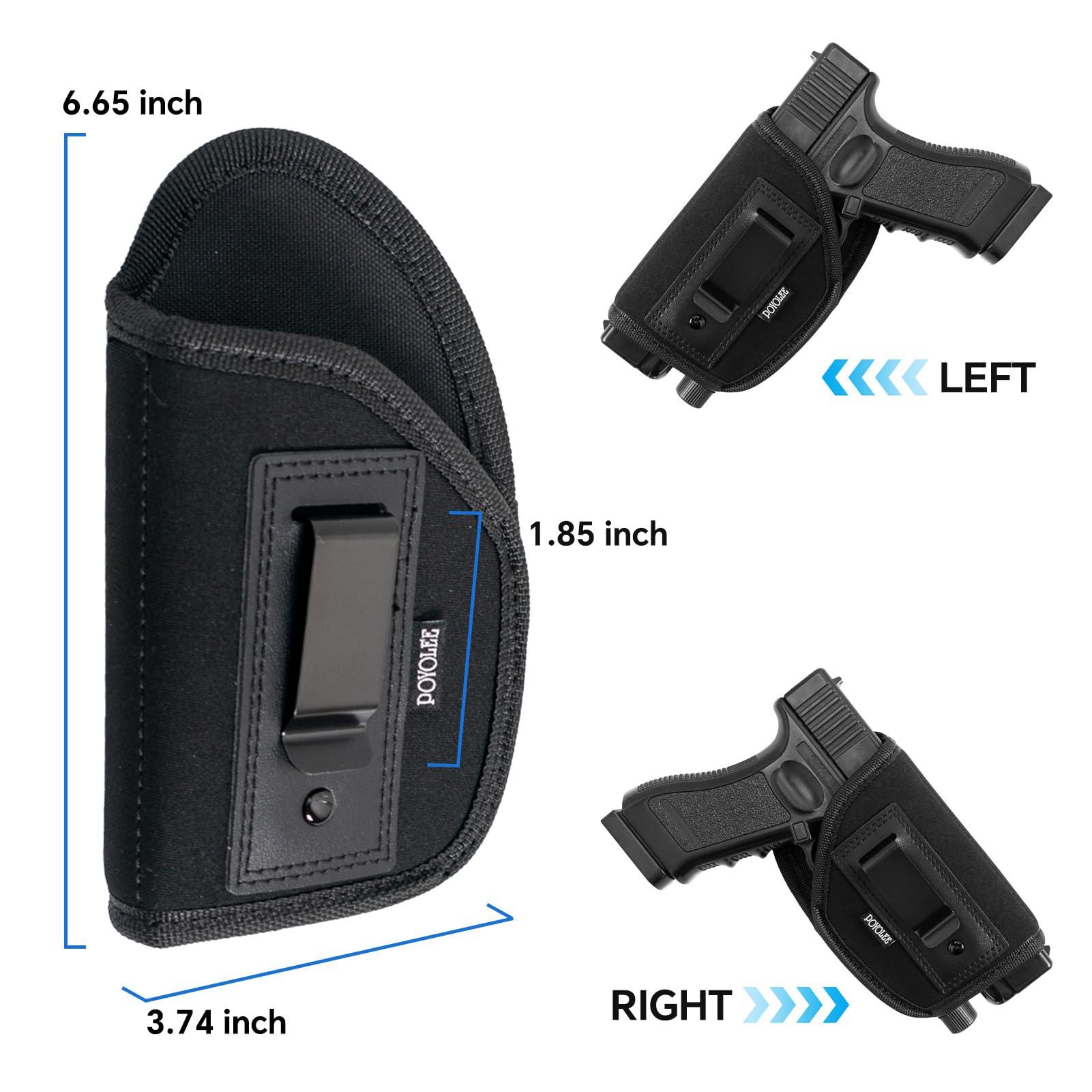 POYOLEE POYOLEE Concealed Carry Holster w/Laser Light Gun Holsters for Men Women Universal IWB Pistol Holster Fit Most Handgun with Laser Flashlight (Blue01, Right-Handed Draw (IWB))