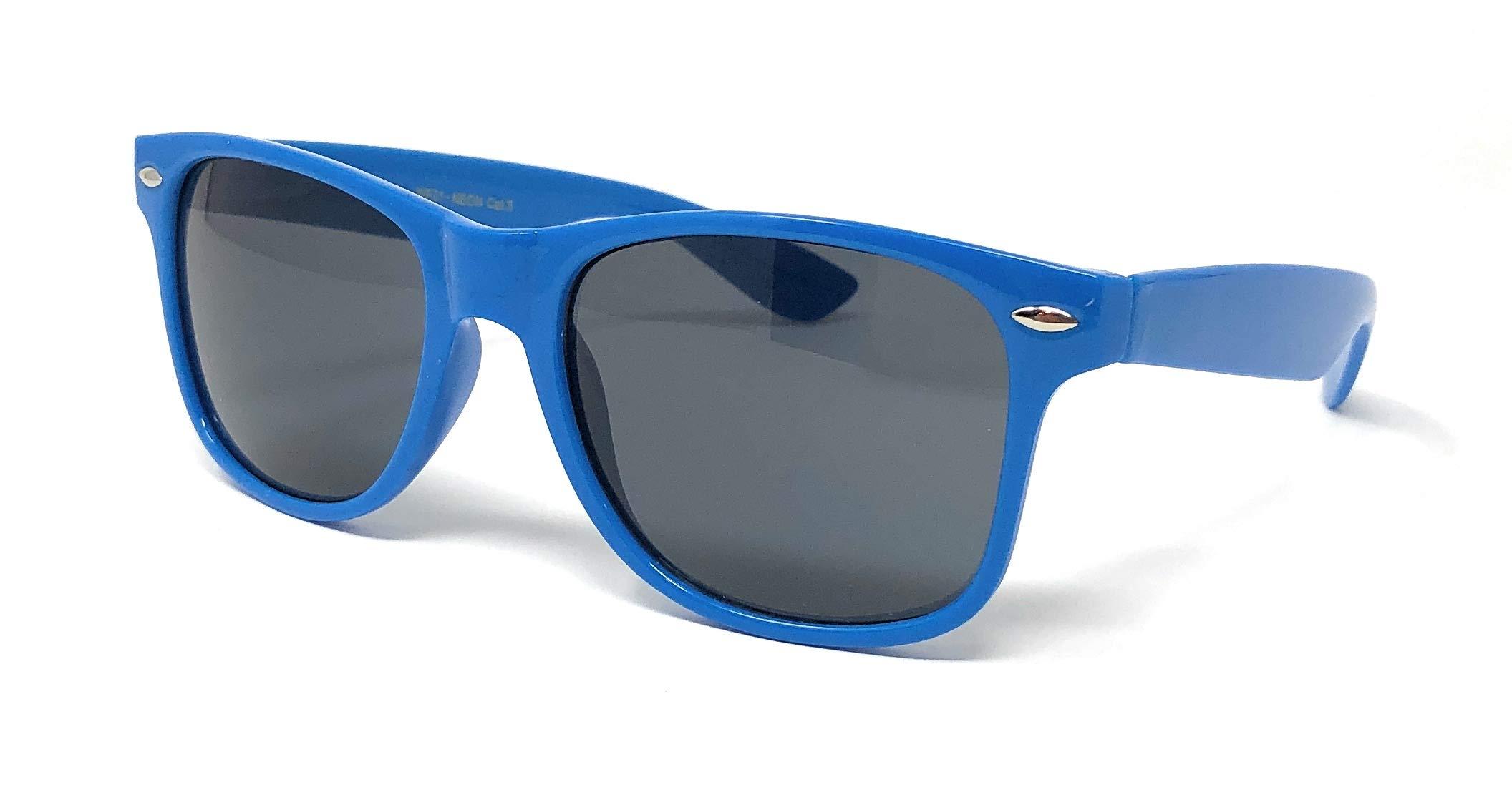 My Shades My Shades - Retro 80's Classic Rectangle Sunglasses (Blue, Smoke)