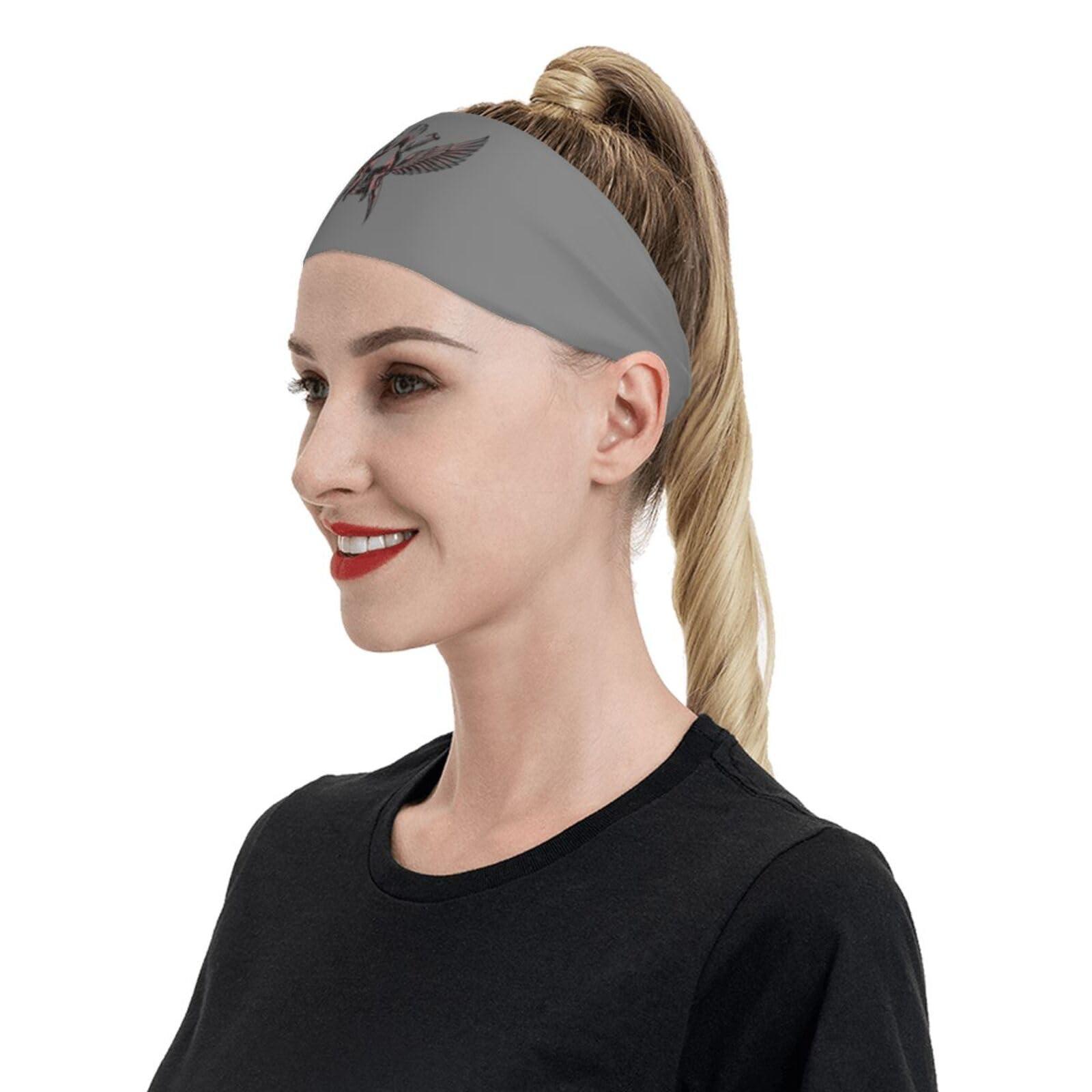 SIYTUAU The Spartans of The Sword Headbands for Women Men Breathable Sports Headband Outdoor Interior Sports Wicking Hair Ties Leisure Hair Bands
