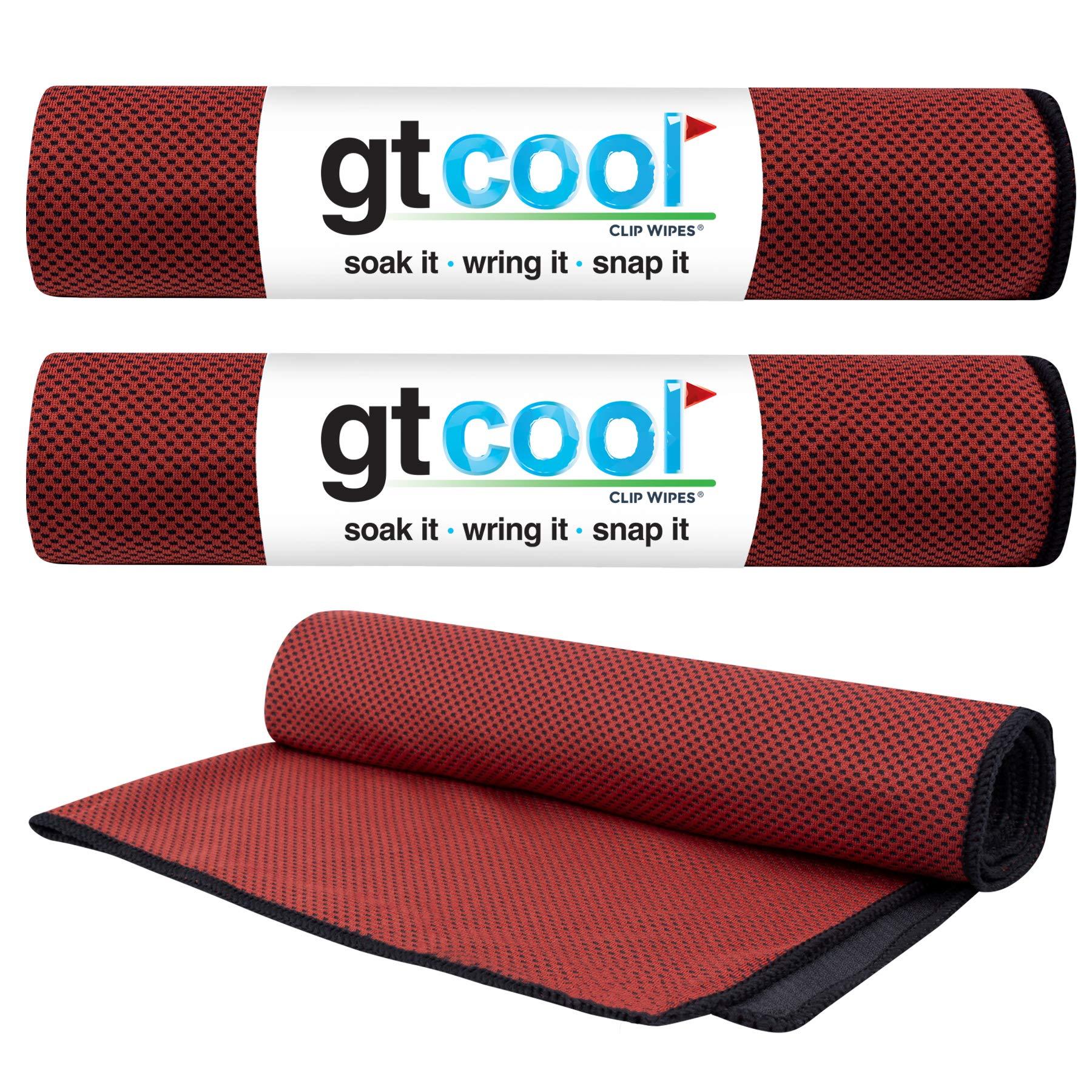 Soffle GT Cool Towel 3 Pack | 16\"x36\" | Cooling Towel for Golf, Outdoors & Athletics | Chill Cloth for HOT Days. (Red-3Pack)