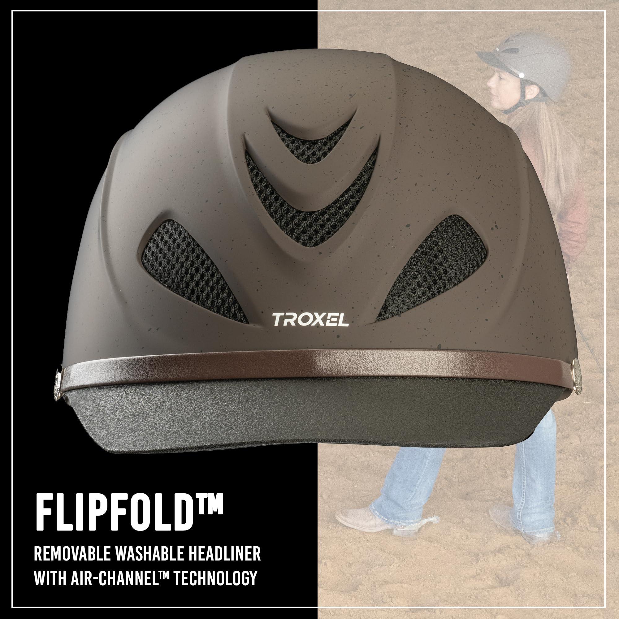 Troxel Troxel Dakota Trail Grizzly Brown Horse Riding Helmet Brown L