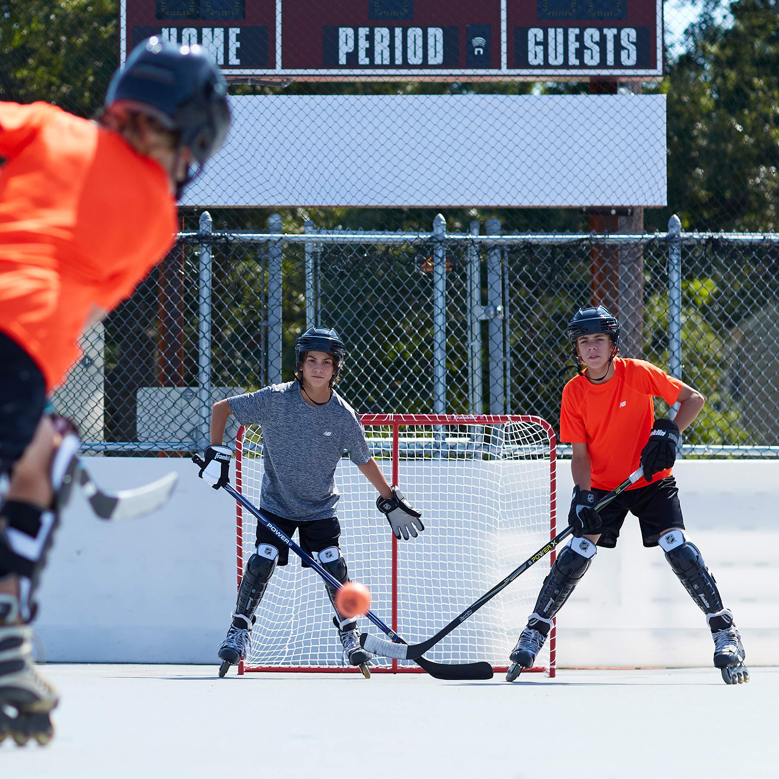 Franklin Sports Franklin Sports Youth Street Hockey Net - Indoor Outdoor Steel Hockey Goal for Kids Roller Street - Portable Junior Goal - 54\" Inches