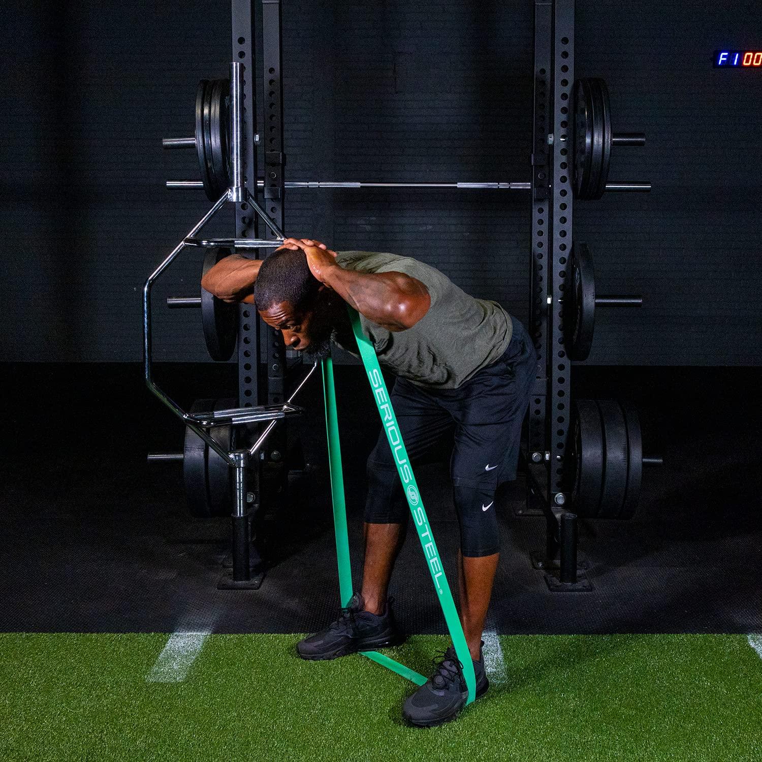 SERIOUS STEEL FITNESS SERIOUS STEEL FITNESS Assisted 41\" Pull-Up Band, Resistance & Stretching, Powerlifting & Pull-ups (#4 Green - Single Band)