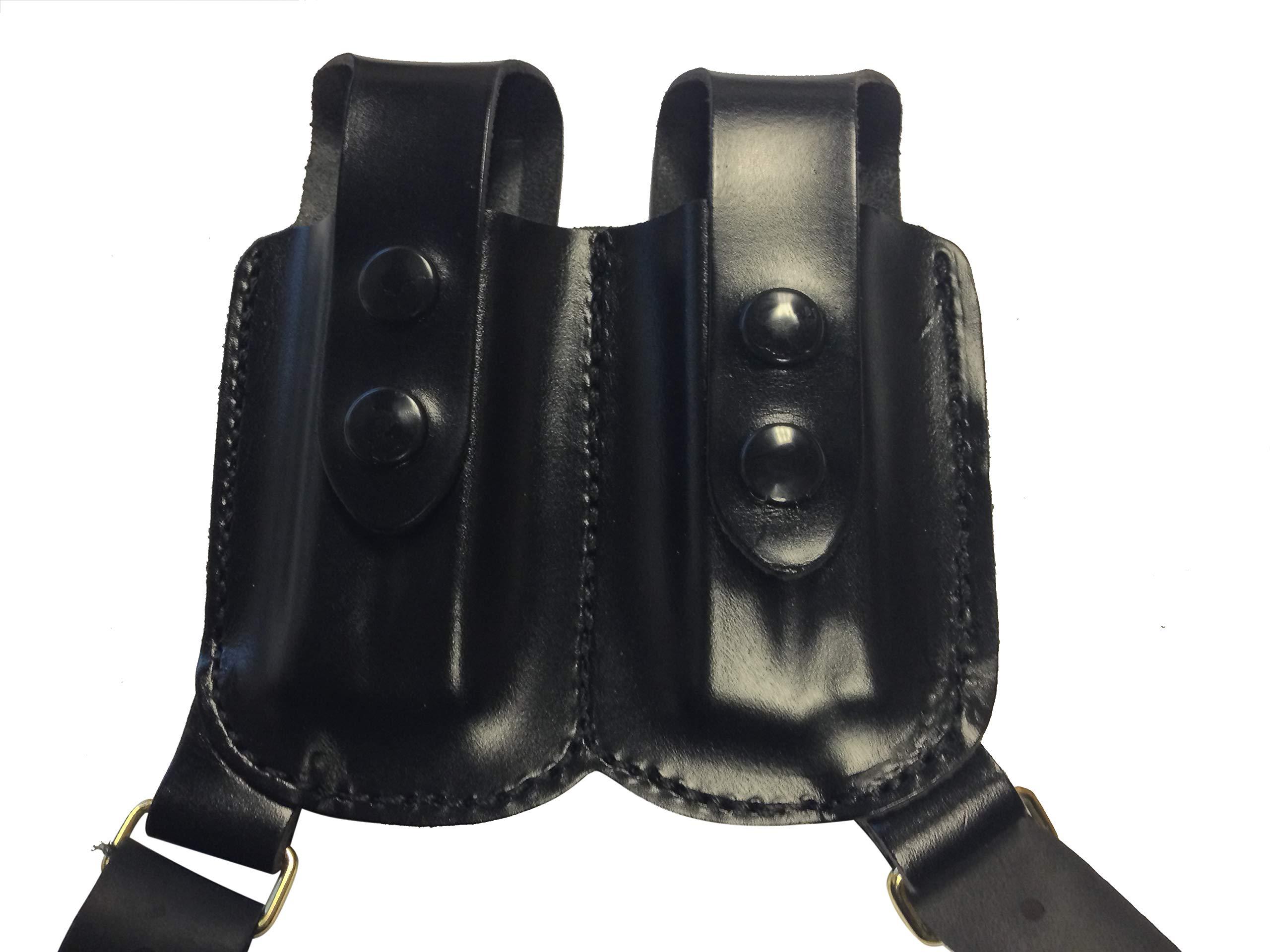 The Holster Store Horizontal Shoulder Holster for Glock 17 19 22 23 26 27 32 33 36 - Chest Holster - The Holster Store (Black, Left)