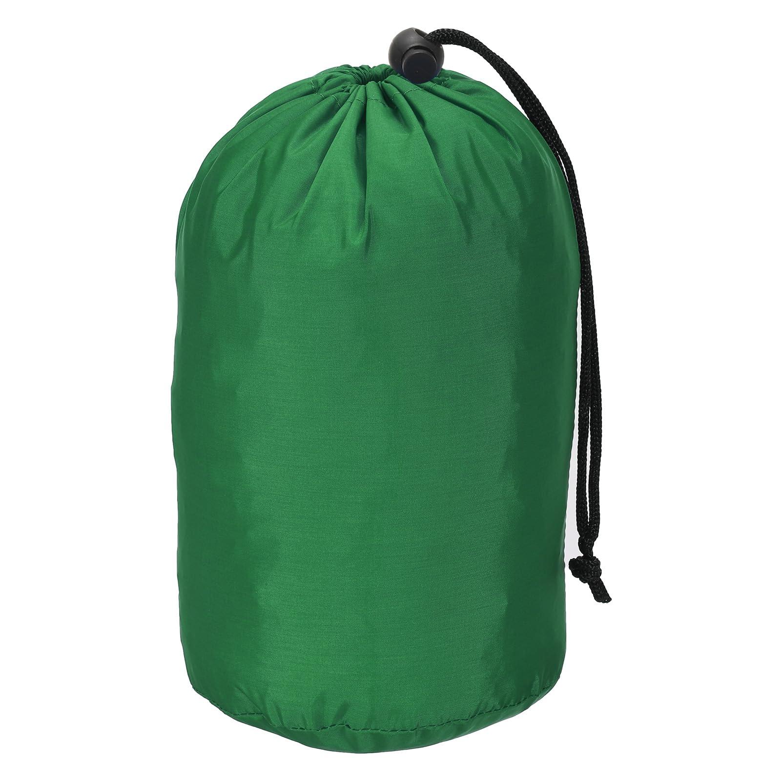PATIKIL PATIKIL Stuff Sack, 5 x 10 Inch Waterproof Outdoor Storage Sack Portable Drawstring Dust Flap Bag for Camping, Green