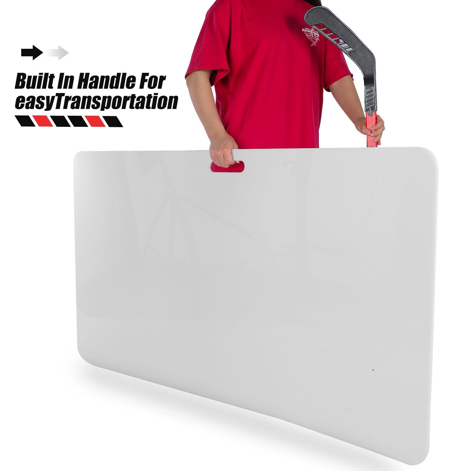 Timgle Timgle 30"x60" Hockey Shooting Pad Heavy Duty Synthetic Ice Mat for Stick Handling, Passing & Shooting Practice Simulates Real Ice Surface, Portable & Weatherproof Off-ice Training for Street Hockey