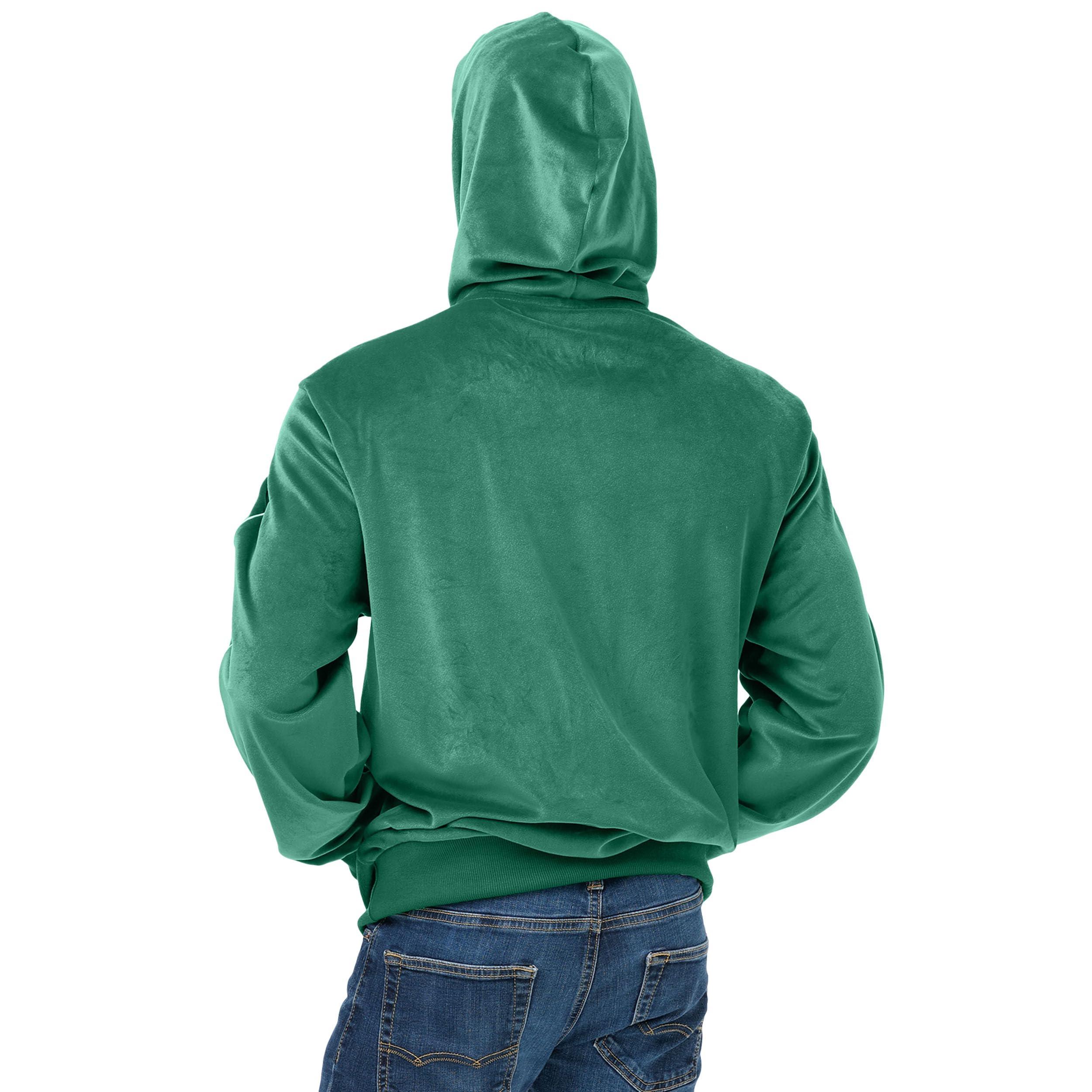 FOCO FOCO Men's Standard NFL Logo Tracksuit Soft Velour Sweatsuit Hooded Sweatshirt, Team Color