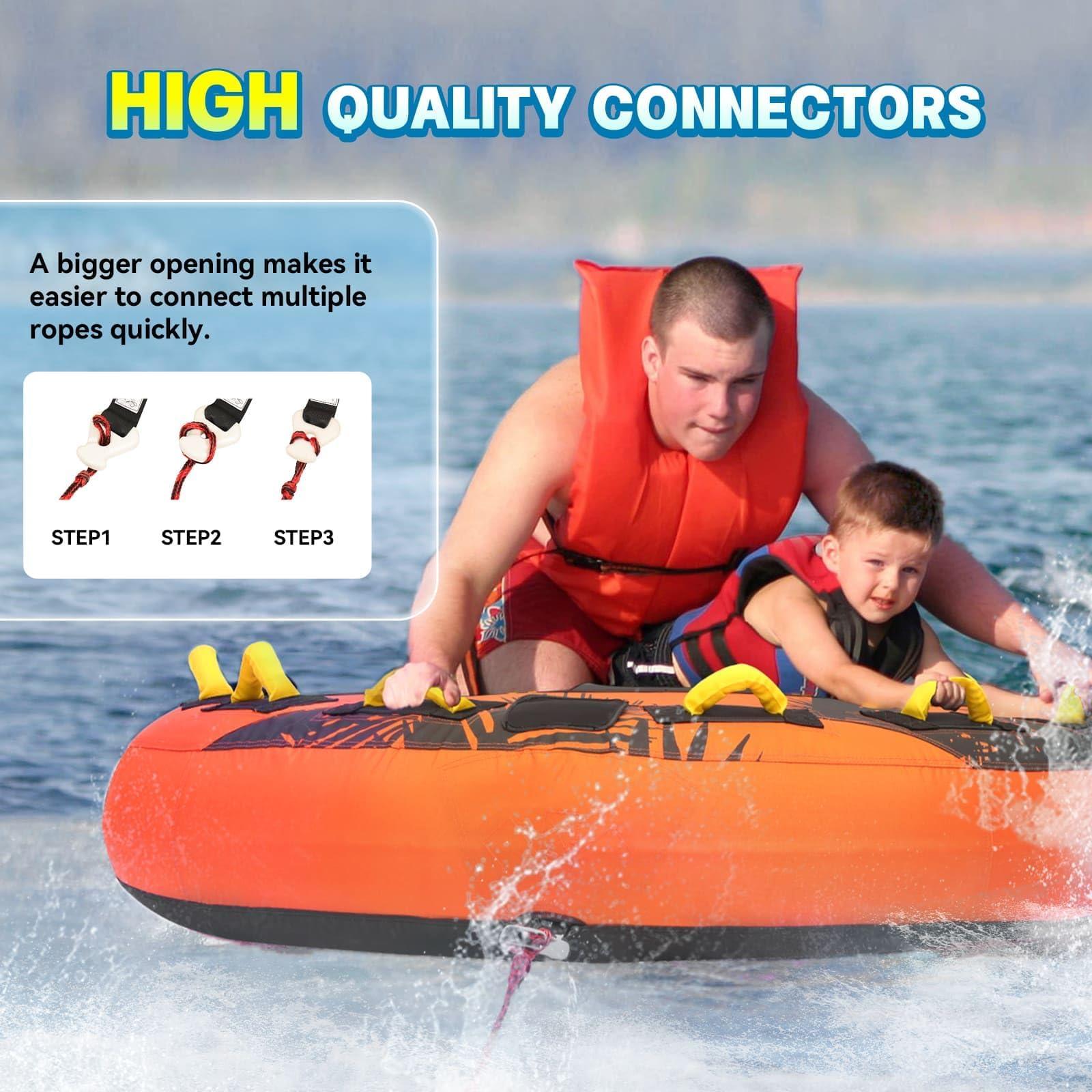 XGeek XGeek Towable Tubes for Boating,1-4 Rider Water Sport Towables for Boat to Pull,Heavy-Duty Boat Tubes for Tubing,Water Tubes for Boats with Stronger 840D Nylon Cover