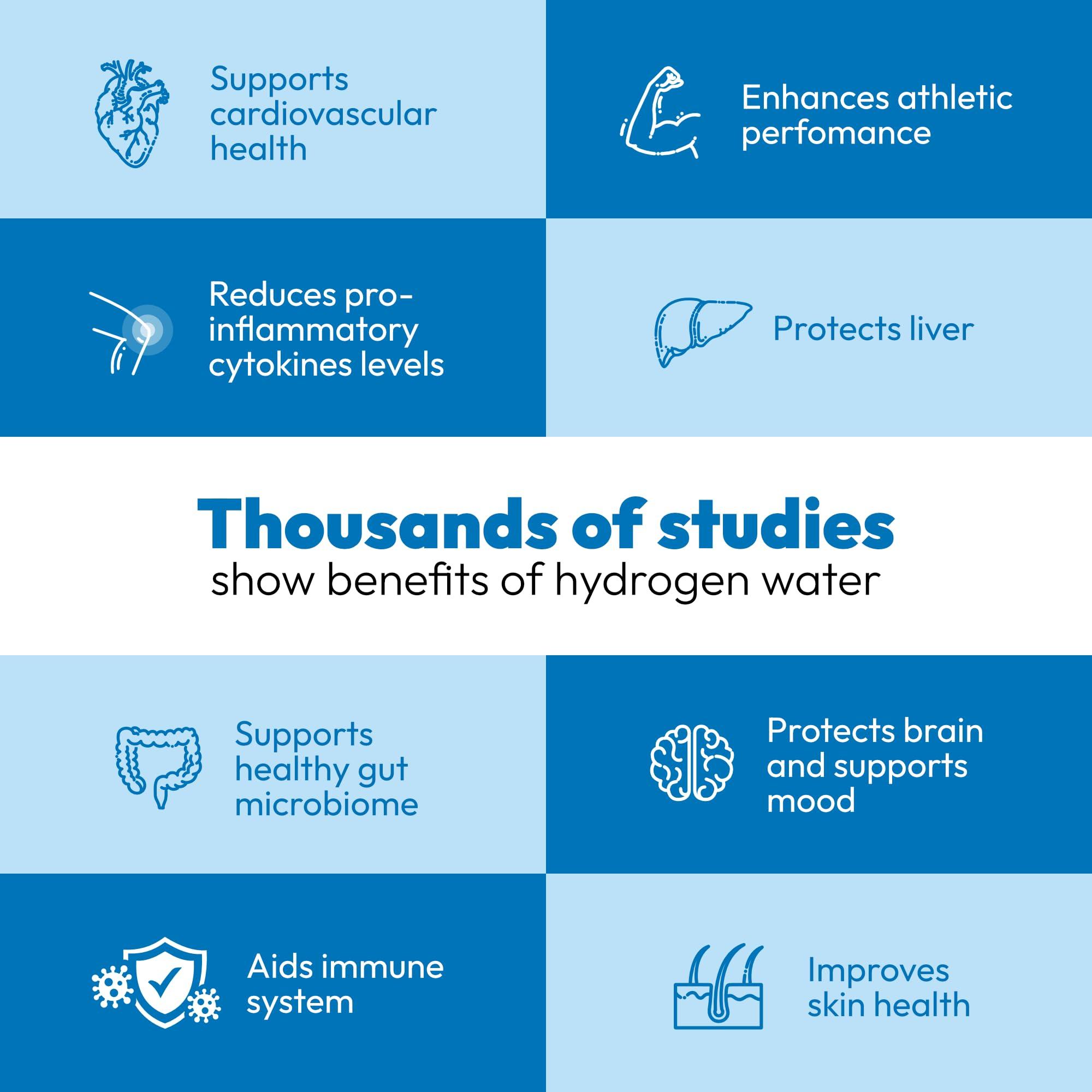 hydroh Hydroh Original Hydrogen Water Bottle 15oz, Portable Hydrogen Water Bottle 2024, Advanced Hydrogen Rich Water Maker with SPE/PEM for Home Office Fitness Travel Drinking