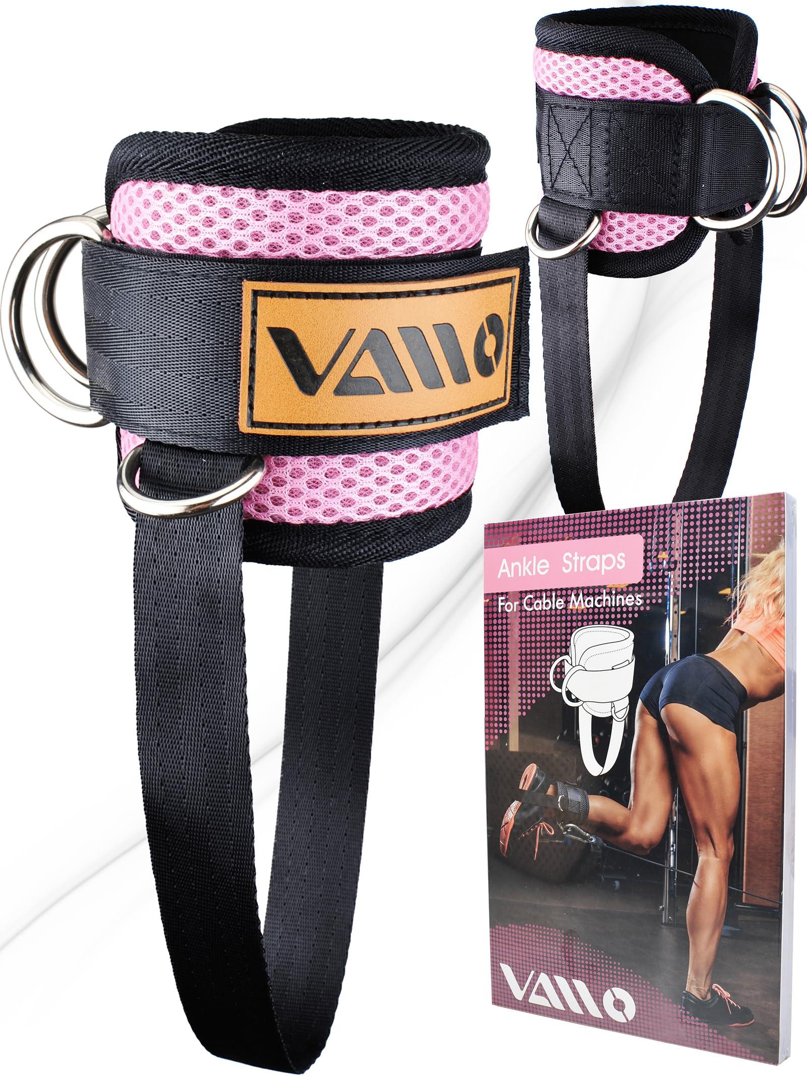VAIIO VAIIO Soft red Ankle Straps for Cable Machines,Adjustable Comfort fit Neoprene,Reinforce Double D-Ring - Premium Ankle Cuffs to Improve Abdominal Muscles,Lift The Butts,Tone The Legs for Men & Women
