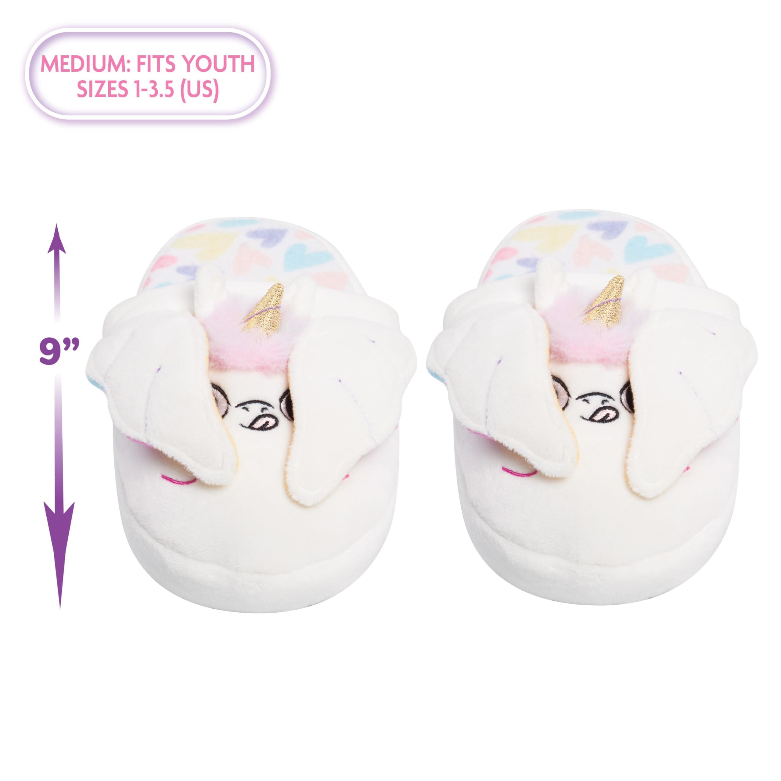 Just Play Flipeez Slippers, Unicorn, Medium, Kids Sizes 13-3