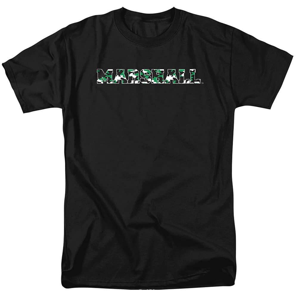 LOGOVISION Marshall University Official Camo Unisex Adult T Shirt, Black, 5X-Large