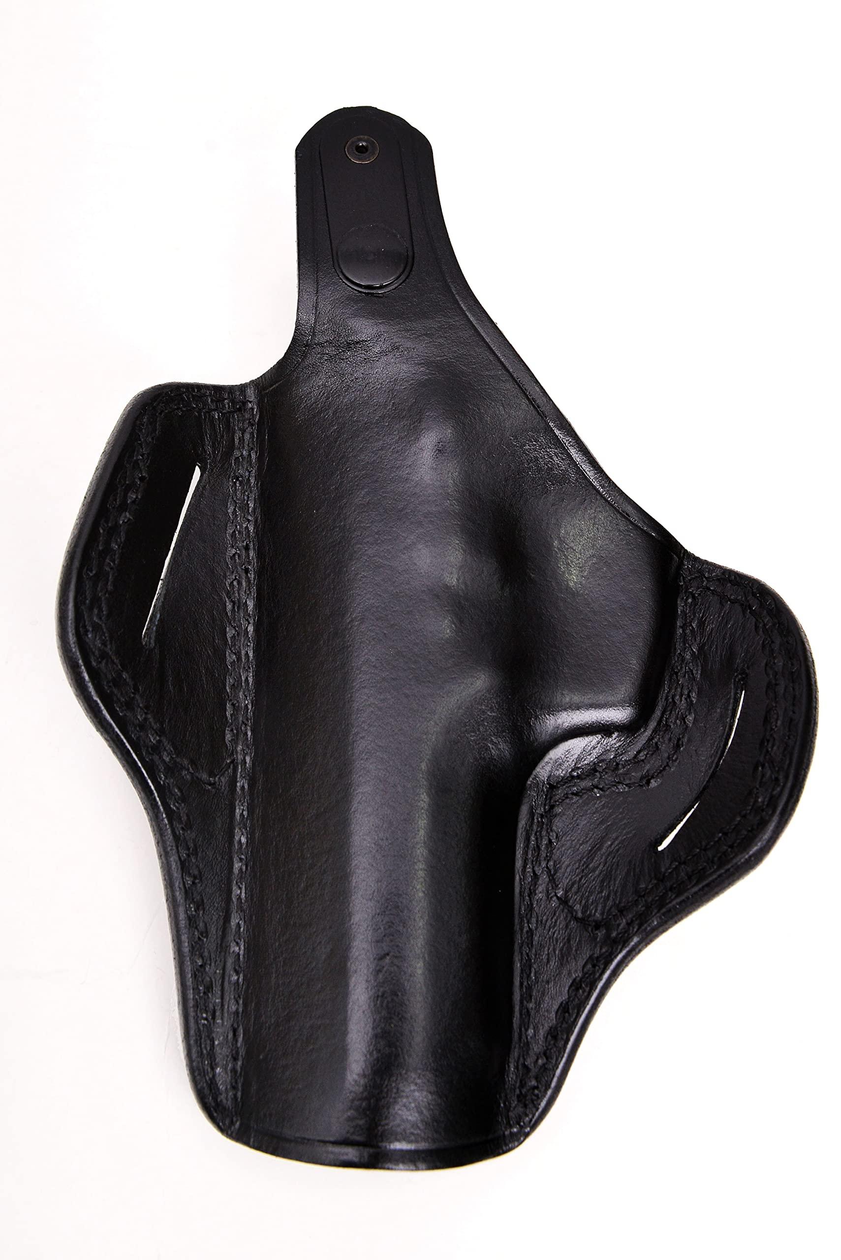 PulsarHolster Premium Leather Holster with Safety Lock for CZ 75D SP01 P01 P10S P07 Duty 2075 Rami Shadow 2, Handmade, Right Handed (Black, CZ P10S)
