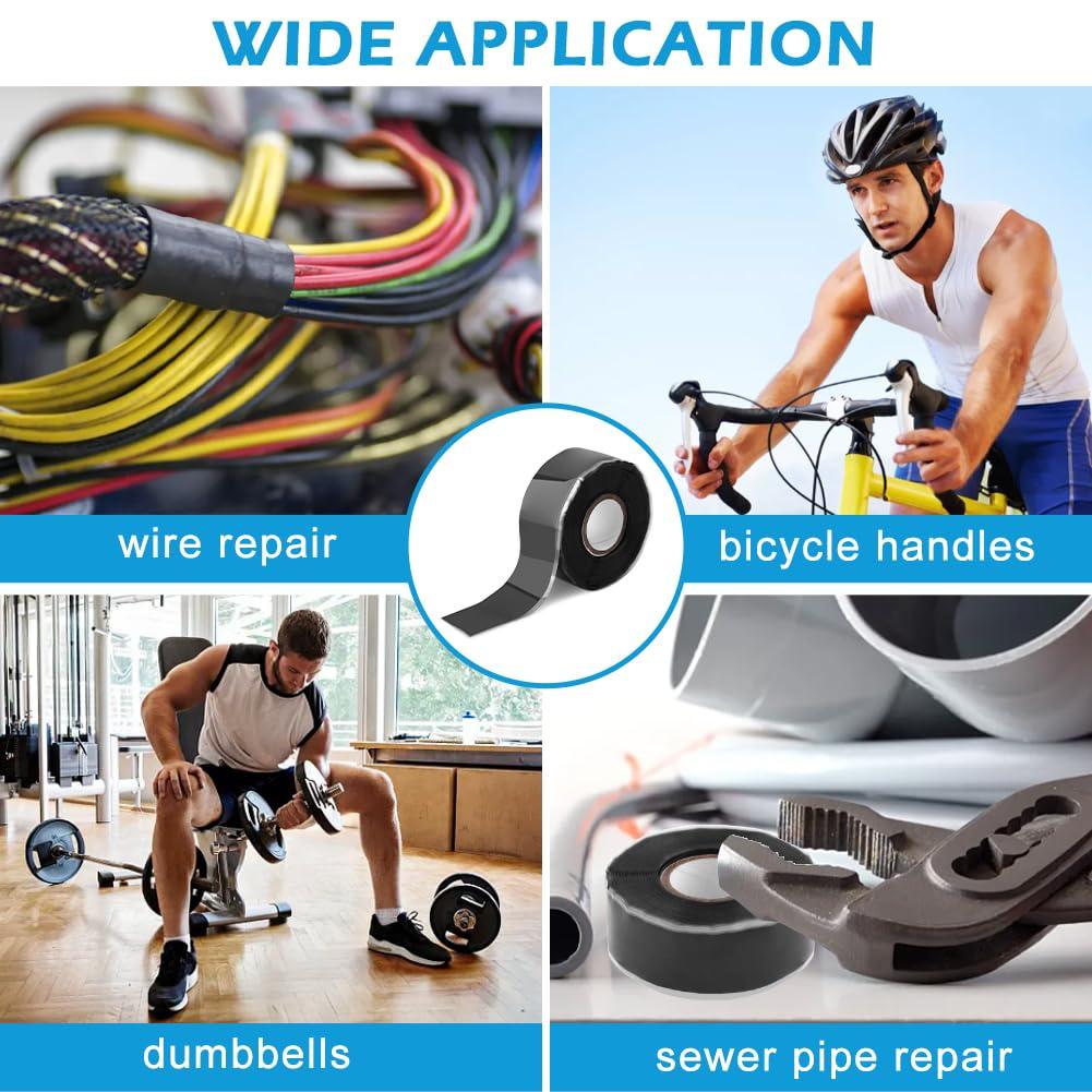 LOQJSS LOQJSS 16.4FT Silicone Grip Tape for Pull Up Bar,Self Fusing Silicone Tape,Silicone Tape, Grip Tape for Handles, Waterproof Rubber Wrap for Pull Up Bars, Barbells, Dumbbells