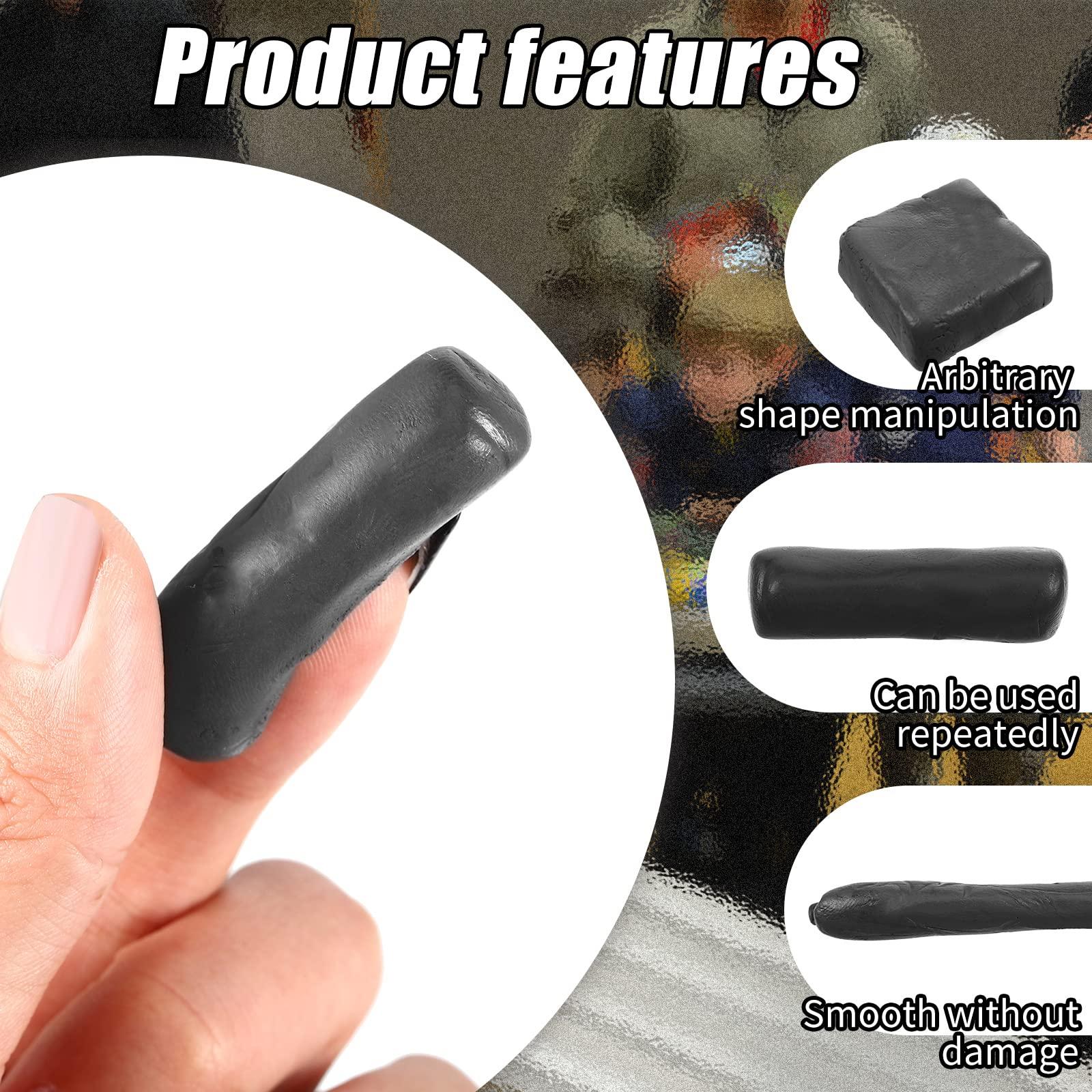 Lounsweer Lounsweer 3 Pcs 3 oz (90g) Tungsten Putty Weight Easy Attach Tungsten Putty Buffer for Easily Tune Car Weight for Fast Speed, Fly Fishing Lure Sinkers, 1 oz Each (Black)