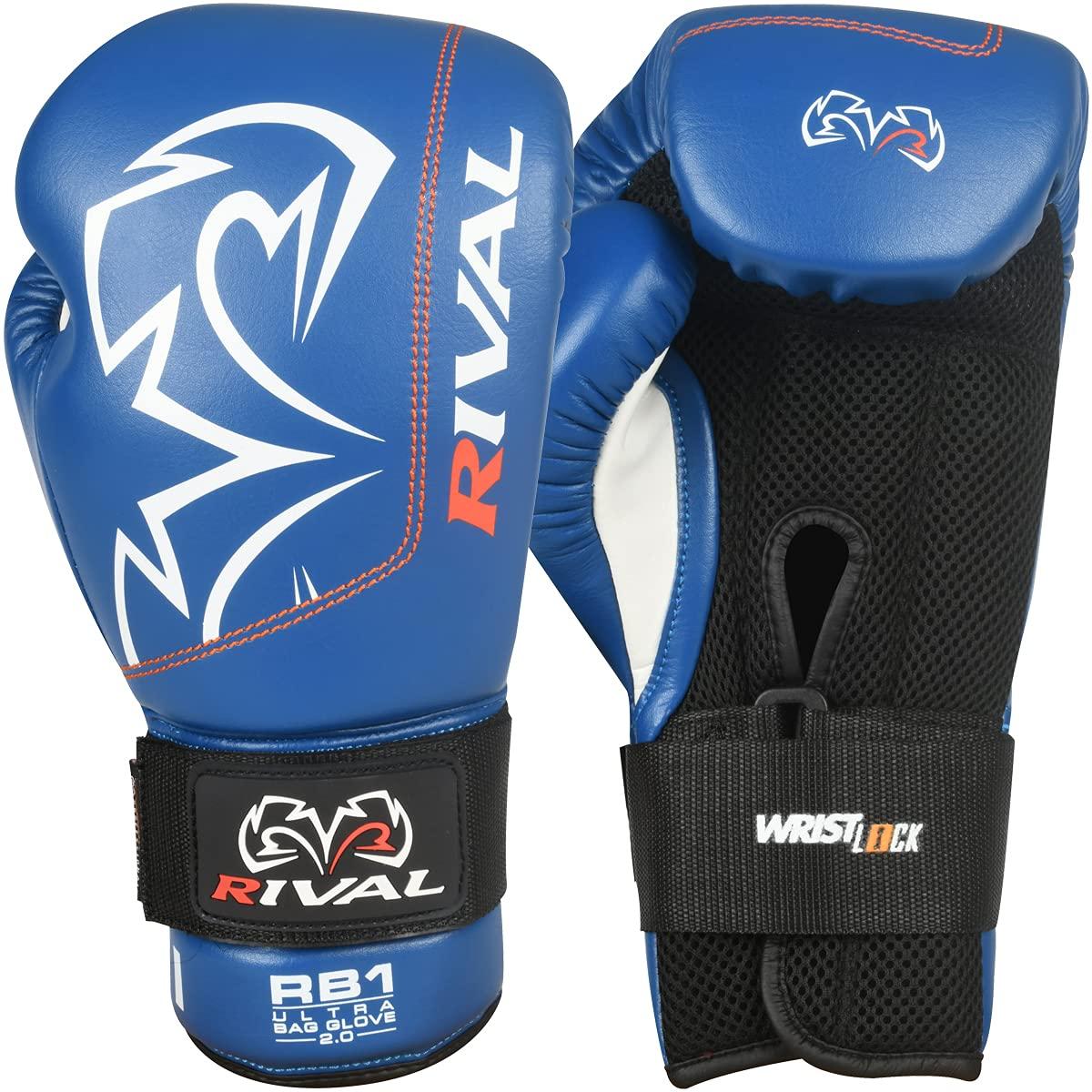 RIVAL RIVAL Boxing RB1 2.0 Ultra Bag Gloves, Hook and Loop Closure - Super-Resistant Microfiber, High-Density Foam, Breathable Mesh Palm