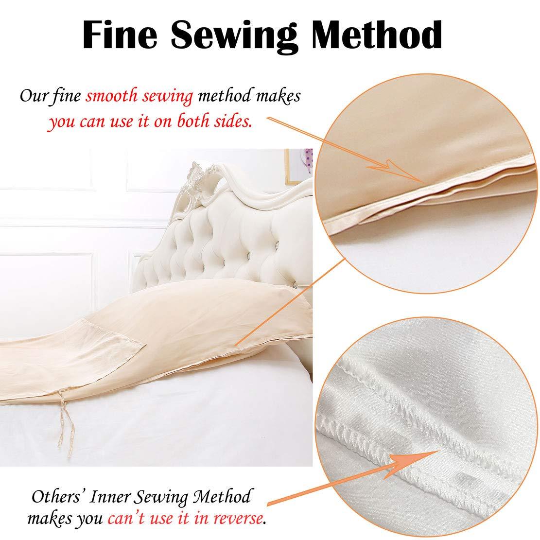 Cozysilk Cozysilk 100% Mulberry Silk Sleeping Bag Liner - Silky Single Luxury Bed Sheets, Not Slide Out of Bed - Hotel Travel Sheets (White, Single Luxury - 41 x 87 inch)