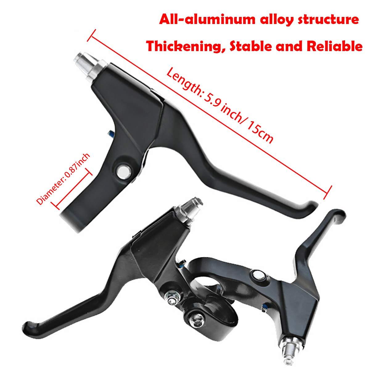 Farbetter Farbetter Mechanical Bike Disc Brake Kit, Including Front and Rear Caliper, Brakes Cables, Brake Levers, 160mm Rotor, with Cable End Tips Caps, Rotating S-Hook Clips, Disc Rotor Adjuster (Black)