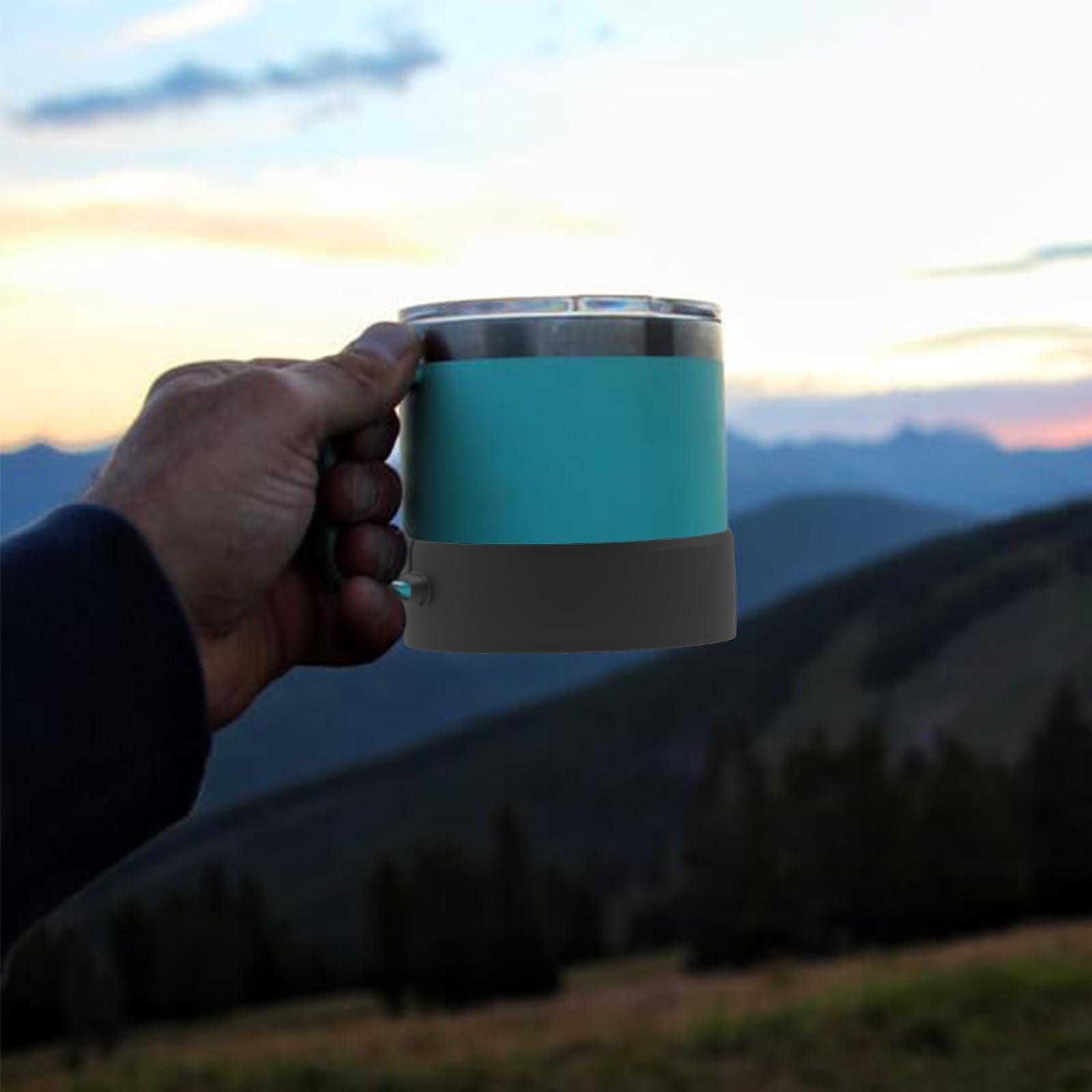 Wuryuema Wuryuema Protective Silicone Boot Compatible with YETI Rambler 10oz Mug&YETI Rambler 14oz Mug/Stackable Mug/BPA Free Bottom Silicone Sleeve Cover/Camping Mug Bottom Protector Sleeve Accessories