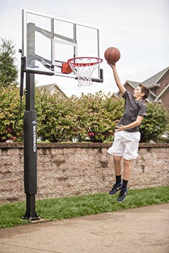 Silverback Silverback 60" In-Ground Basketball System with Adjustable-Height Tempered Glass Backboard and Pro-Style Breakaway Rim