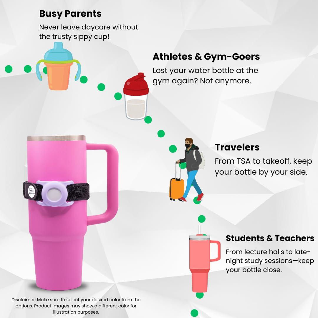 Bottle Beacon Bottle Beacon AirTag Holder for Water Bottles (Mint) - Water Bottle Tracker for Busy Moms | Great for Kids, Travel, and Active Parents