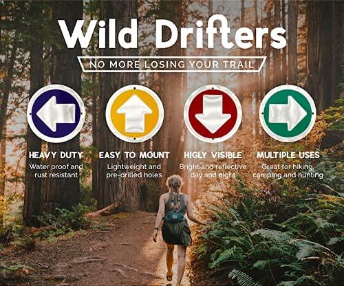 Wild Drifter Wild Drifter Trail Markers - Bright Reflective Trail Marker Pack of 24, Easy to Mount, Mark Your Trees for Hunting, Hiking, Camping, and More. (Red, 24)