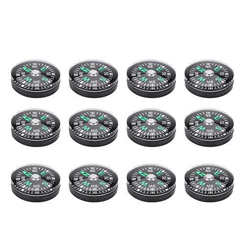 Fishlor Fishlor Pocket Compass, 20mm 12pcs Mini Pocket Oil Filled Compass for Hiking Camping Outdoor Activities Accessory