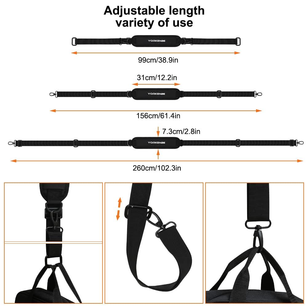 Yorkenbe Yorkenbe 1 Pack Carry Strap for Folding Chair, Adjustable Beach Chair Backpack Straps, Carry Strap for Beach Chair, Backpacking, Picnics, Scooter, Foldable Bikes (Black, 115-195cm) (black, 1pc)