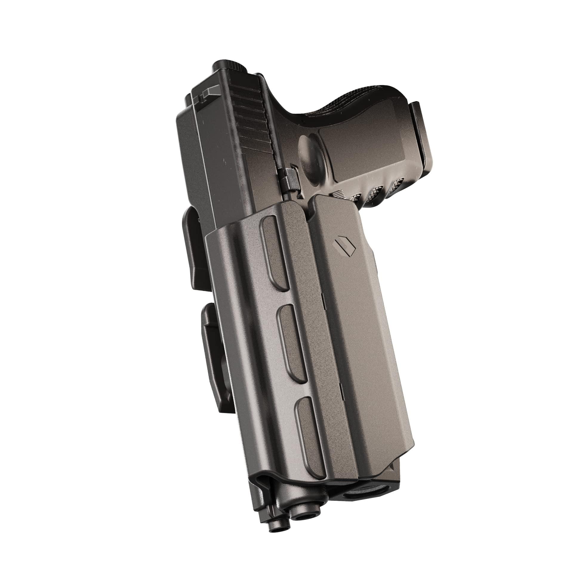 Orpaz Orpaz T40 SXD Holster with Light, Left-Handed Level II/Level III OWB Light Bearing Holster Compatible with Springfield XD Holster Light, Fits Most Lights, Lasers and Optics (T40 Medium, Molle)