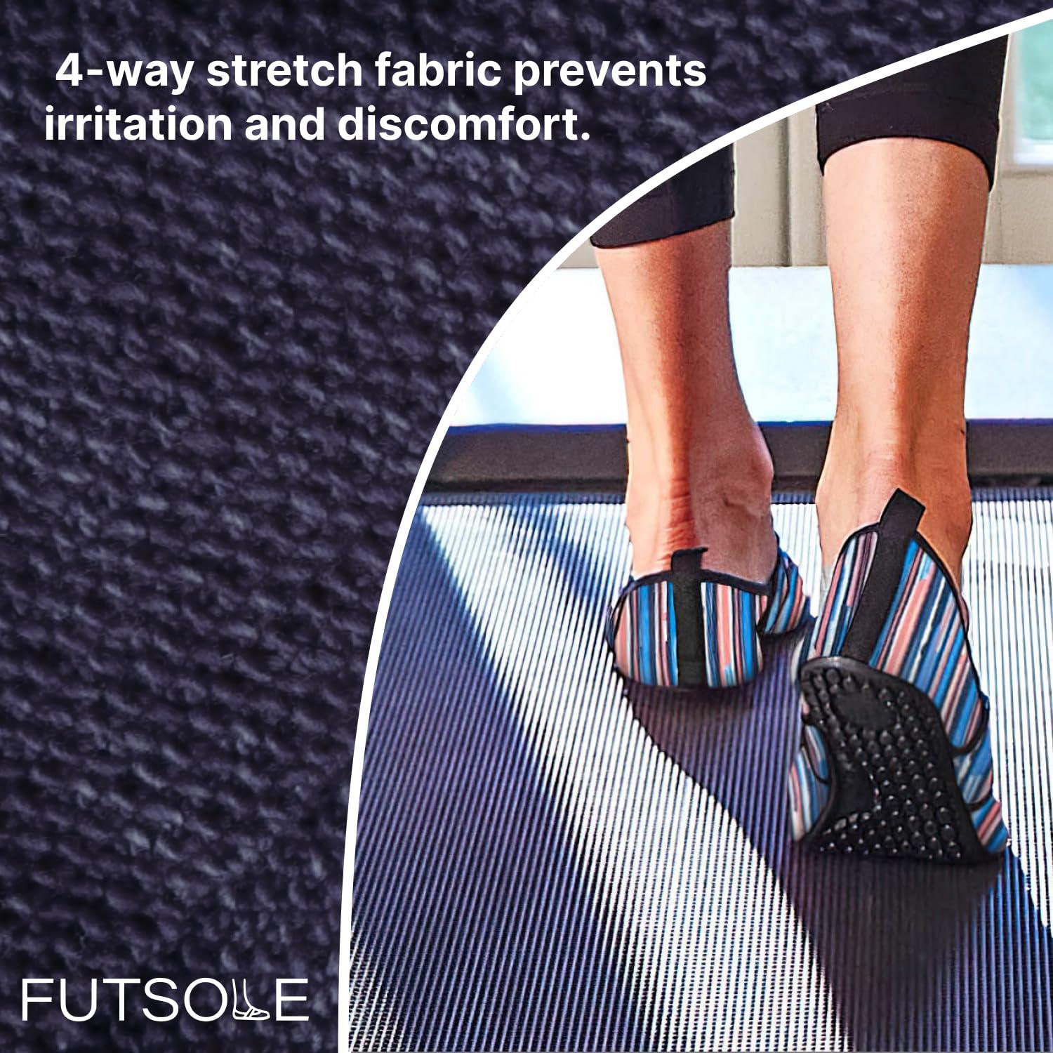 Nufoot Nufoot Futsole Women's Soft-Sided Shoes for Indoors/Outdoors, Foldable & Flexible Footwear for Sport, Exercise, Yoga or Travel, Dance Shoes, Purple Daisies, Medium