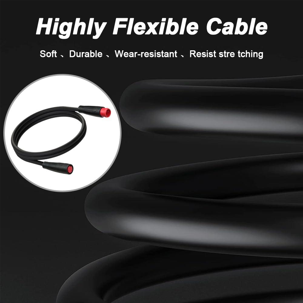 DKARDU DKARDU Ebike 2Pin Extension Cable, Waterproof Female to Male Elctric Bike Cord for Ebike Light, Gear Sensor and Brake in Ebike Modification Kit (2 Pack)