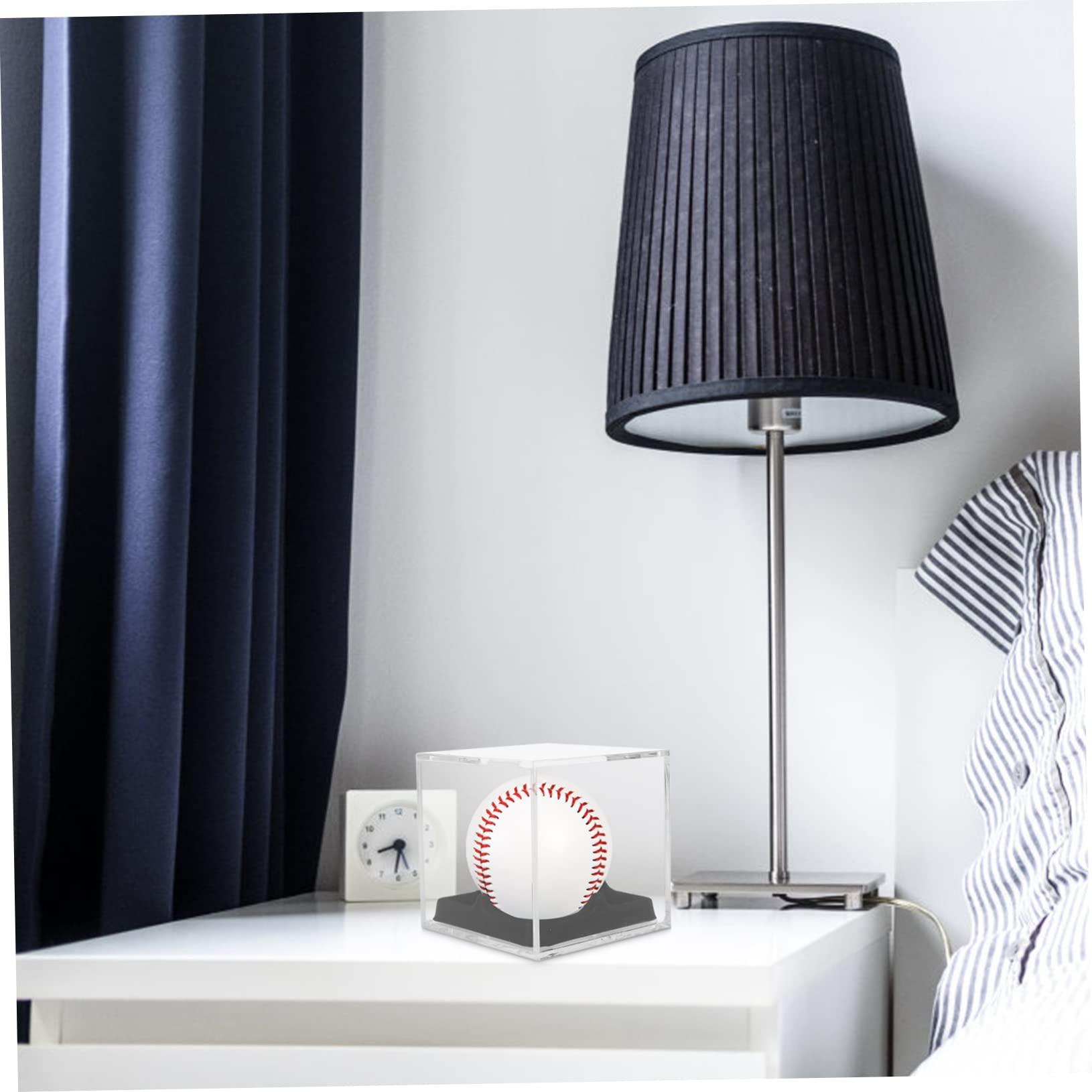 GANAZONO GANAZONO Transparent Acrylic Baseball and Tennis Display Case with Support Base Multi-Purpose Holder for Softballs and Balls Durable Showcasing Box for Collectibles and Memorabilia