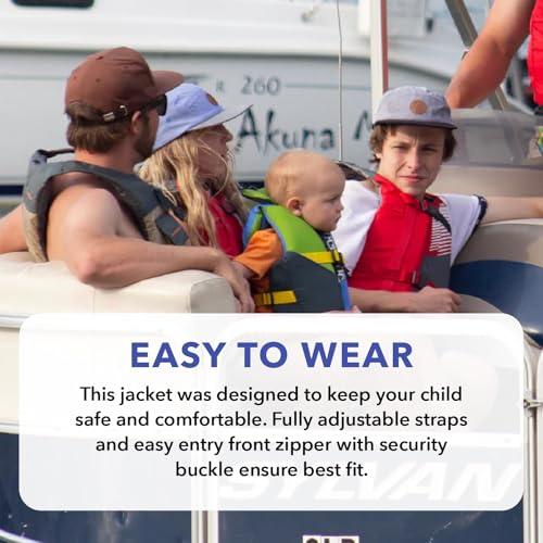 Stohlquist Stohlquist Child PFD Life Jacket, USCG Approved Type III Life Vest for Kids 30-50 lbs, Perfect for Swimming, Boating & Watersports, Pool Float & Life Jacket for Children