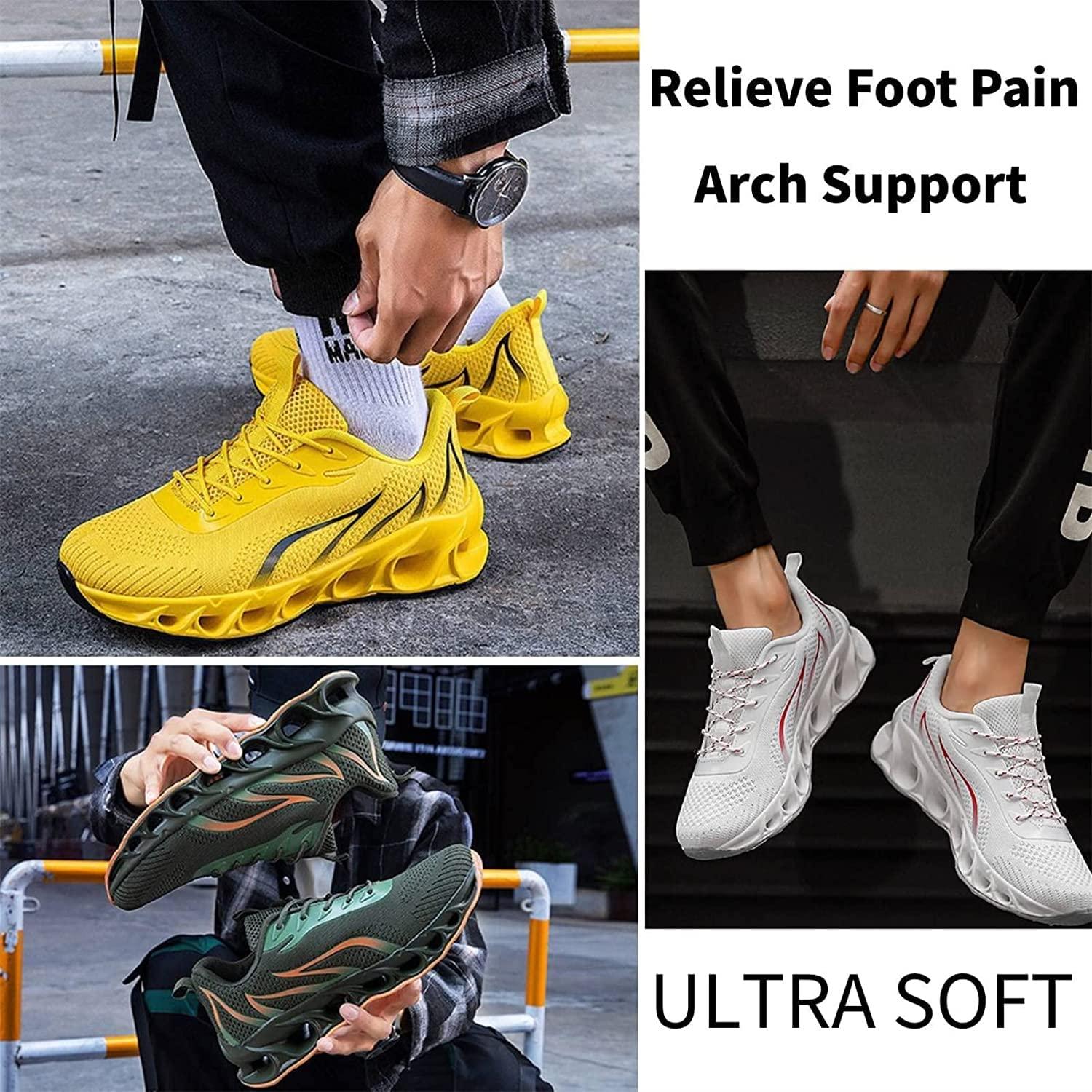 TOCOLA TOCOLA Softsfeel Women\'s Relieve Foot Pain Perfect Walking Shoes - Orthopedic Sneakers for Women and Man Slip on Running Shoes (Style 5,8.5)