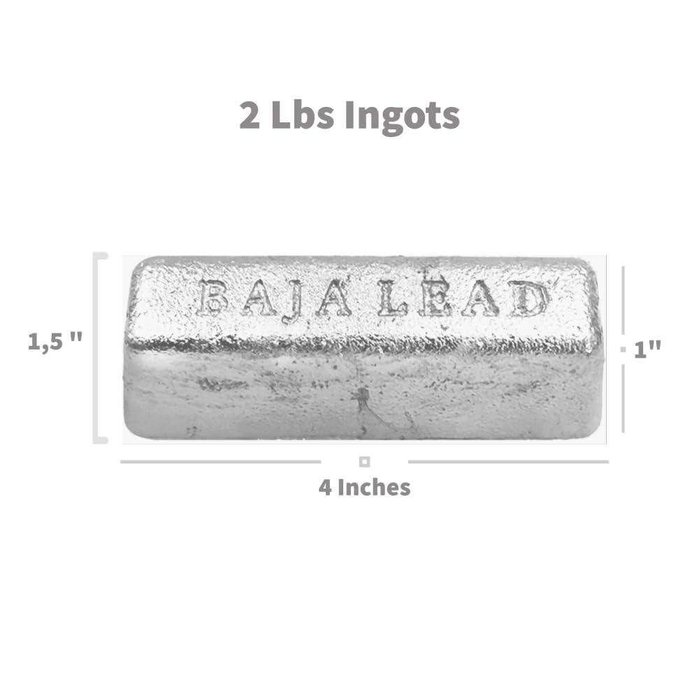 MagBay Lures Lead Ingots | Ideal Size 2 Lbs Each Ingot 99.9% Pure Lead by Baja Lead, Clean and Soft (20)