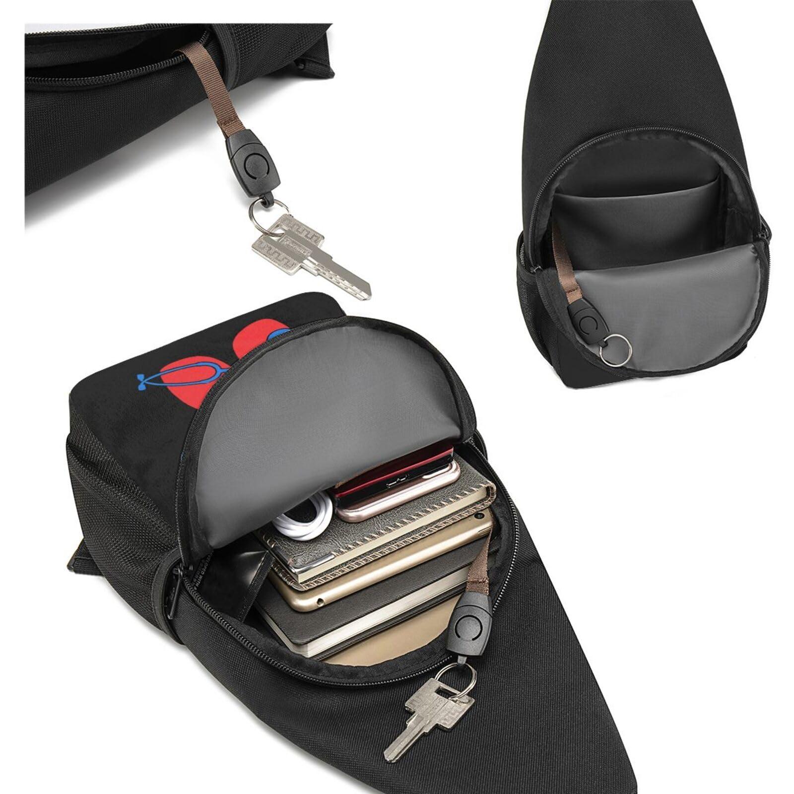 Ioedthbj Respiratory Therapist Stethoscope Adjustable Fanny Pack Waist Bag For Travel Sports