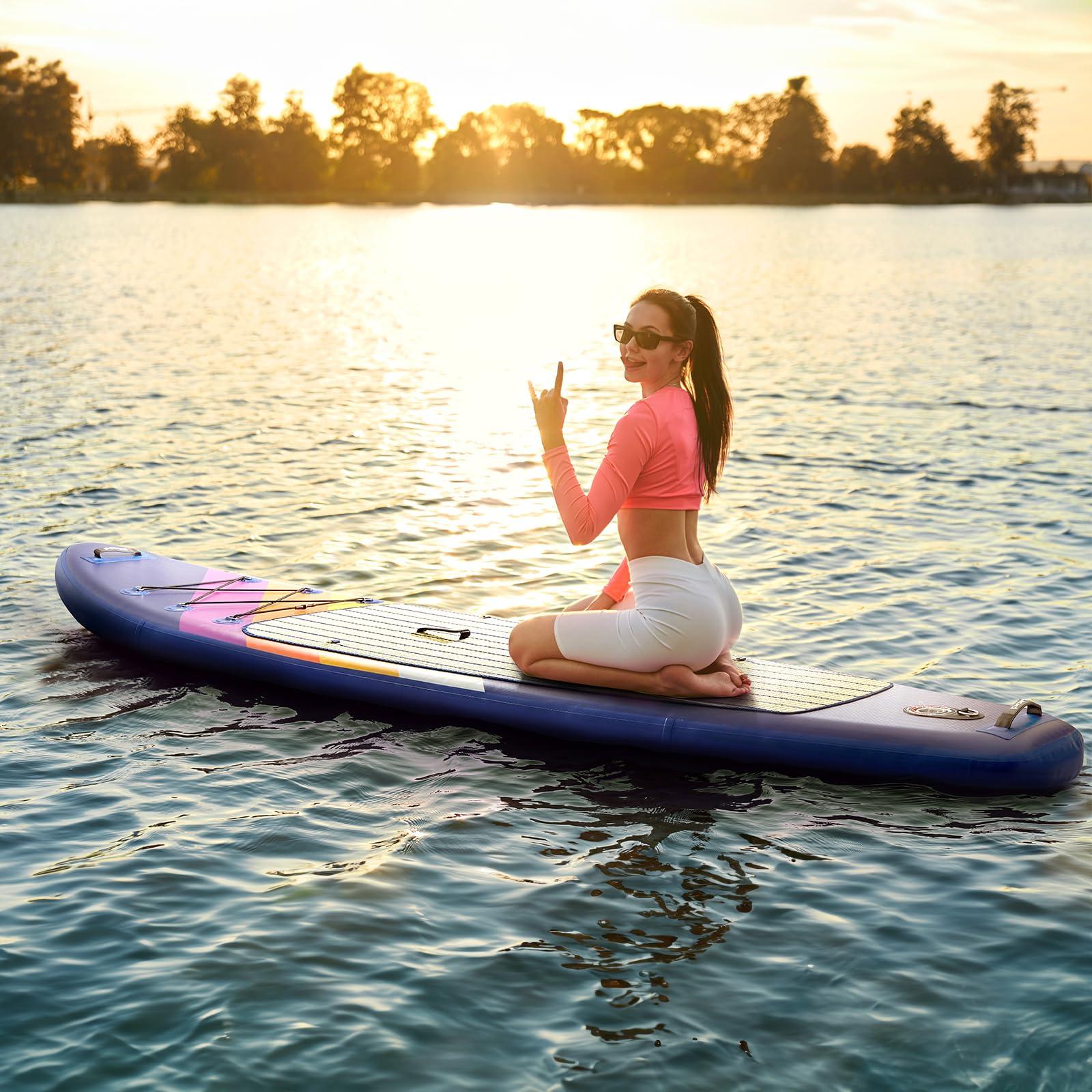 PORTAL PORTAL SUP Inflatable Paddle Board for Adults 10\'6\'\' Stand Up Paddleboard,Non-Slip Deck Blow up Paddle Boards with Adjustable Paddle, Carry Bag, and Repair Kit