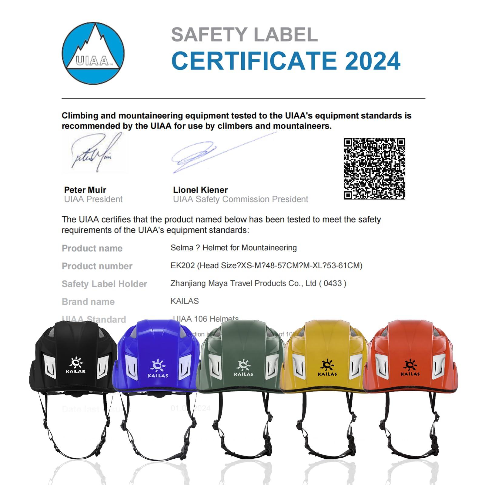 KAILAS KAILAS Rock Climbing Helmet Men Arborist Half Helmet Rescue Mountaineering Hiking Caving Lightweight Adults Adjustable