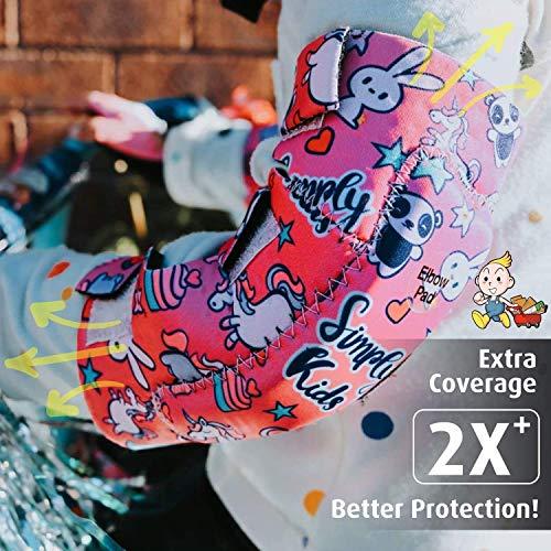 Simply Kids Knee Pads for Kids Knee Pads and Elbow Pads Set I Toddler Knee and Elbow Pads for Kids Age 2 3 4 5 Toddlers Protective Gear Set I Roller-Skating, Skateboard Knee Pads for Children Boy Girl 2-4 5-8