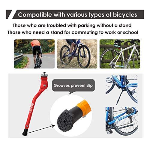 GORIX GORIX Bike Kickstand Side Road Mountain Bicycle Adjustable Portable (GX-KC22AAJ-Z(Global Edition)) (Black)