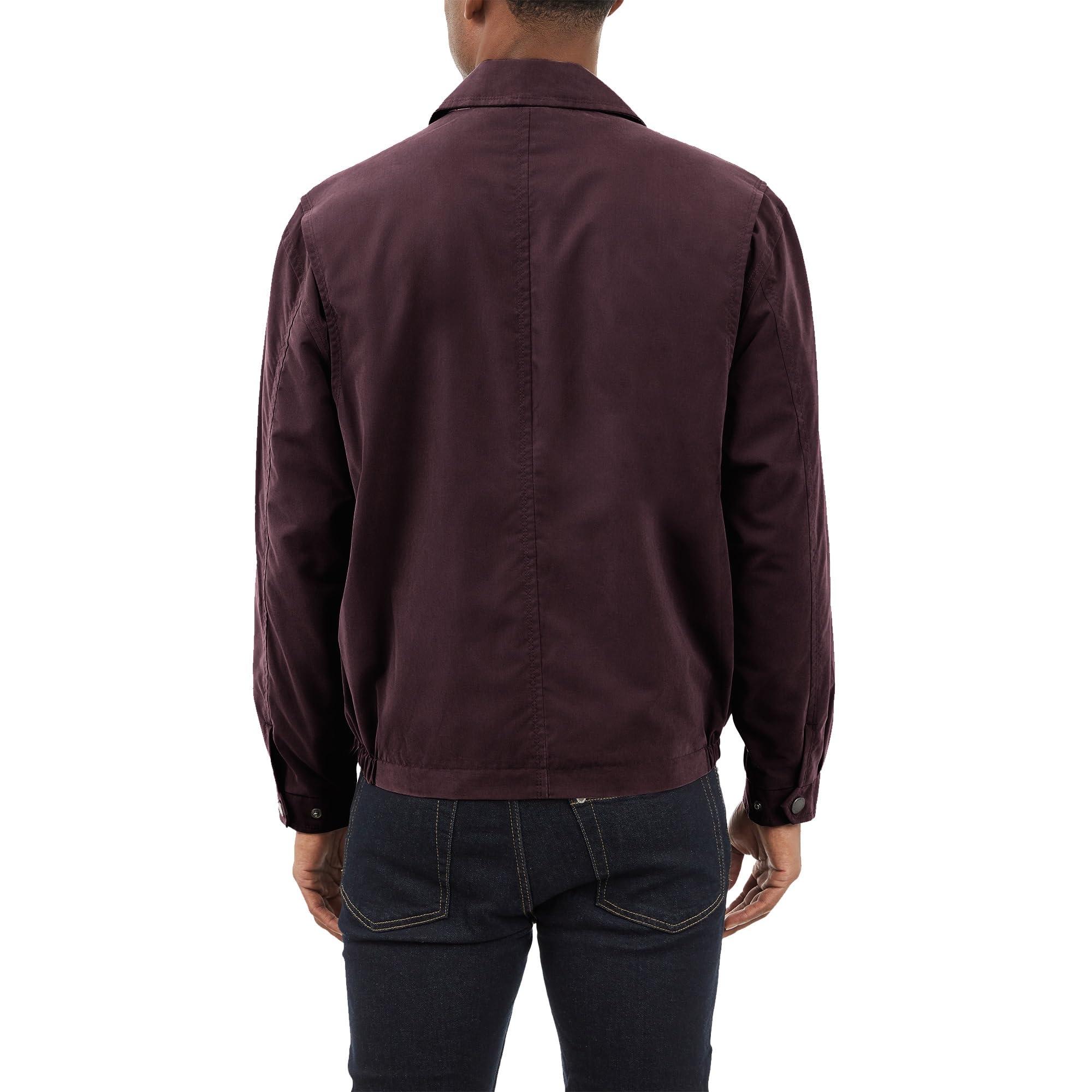 LONDON FOG London Fog Men\'s Auburn Zip-Front Golf Jacket (Regular & Big-Tall Sizes), Maroon, Large