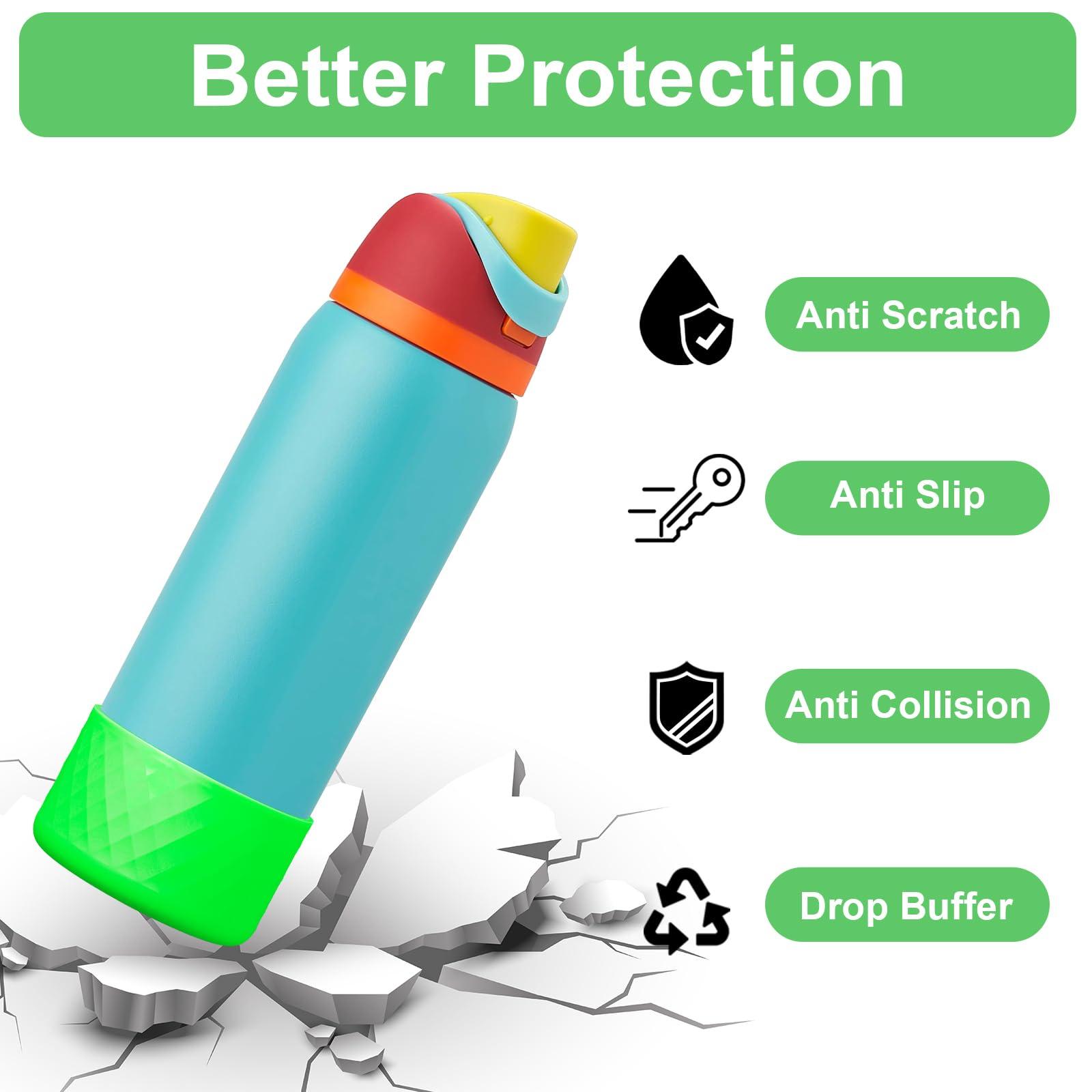 YOUCOX YOUCOX Silicone Boot for Owala Water Bottle 32 oz, 2PCS Anti-Slip Protective Sleeve for FreeSip/Twist/Flip Water Bottles, BPA Free, Dishwasher Safe, Bottom Bumper Cover Cup Accessories