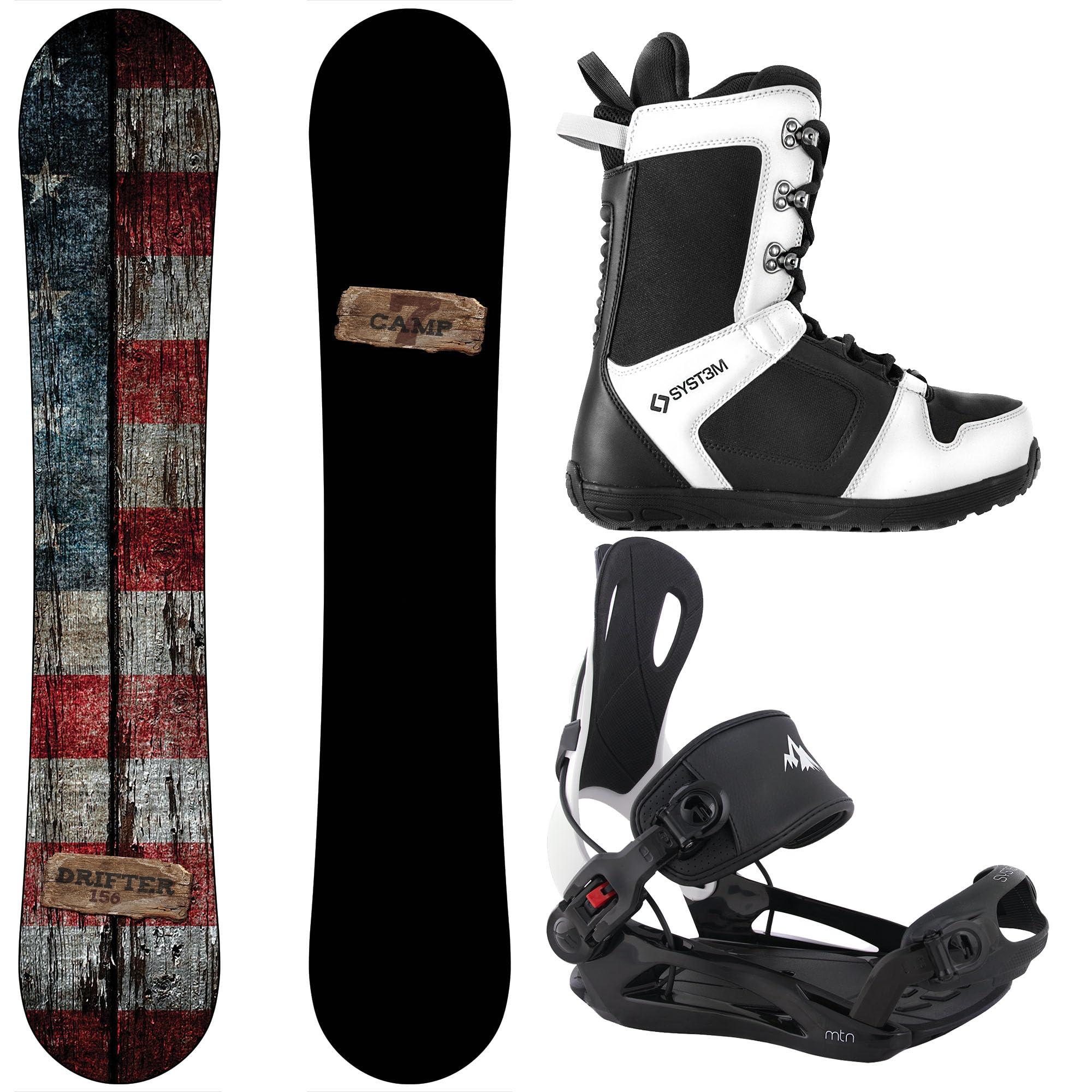 Camp Seven Camp Seven Package Drifter CRCX Snowboard-163 cm Wide-System MTN Binding Large-System APX Snowboard Boots-9