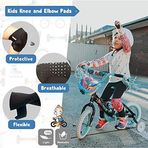 Simply Kids Knee Pads for Kids Knee Pads and Elbow Pads Set I Toddler Knee and Elbow Pads for Kids Age 2 3 4 5 Toddlers Protective Gear Set I Roller-Skating, Skateboard Knee Pads for Children Boy Girl 2-4 5-8
