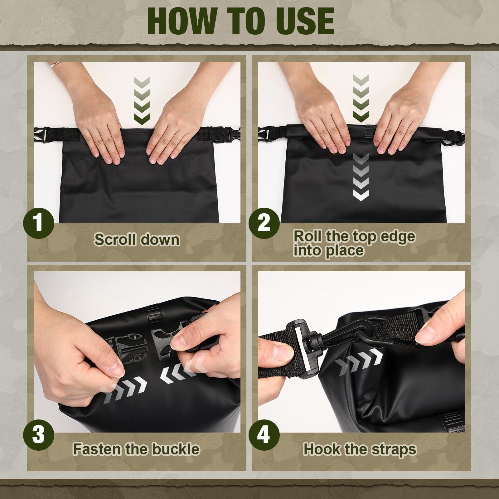 Foilswirl Foilswirl 1 Set Bear Food Bag for Camping Ultralight Food Bag Hanging System Includes Waterproof Bear Bag, Nylon Ropes, Hooks for Camping Backpacking (Black,20 L)